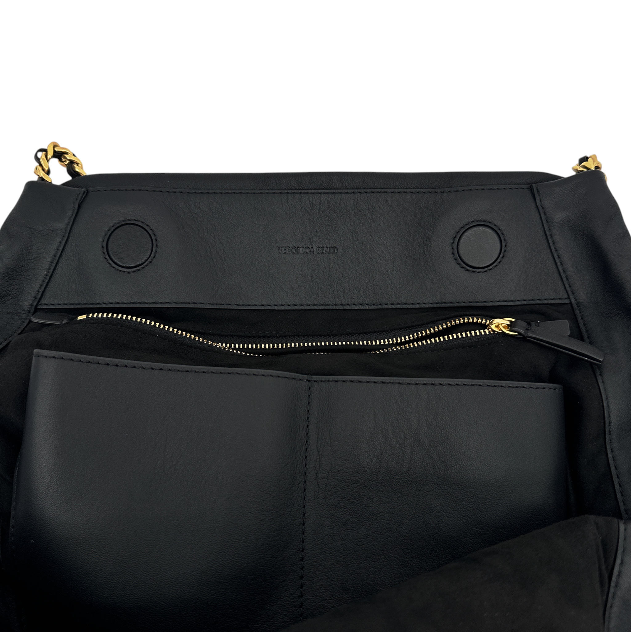 VERONICA BEARD Leather Slouch Bag in Black Veronica Beard