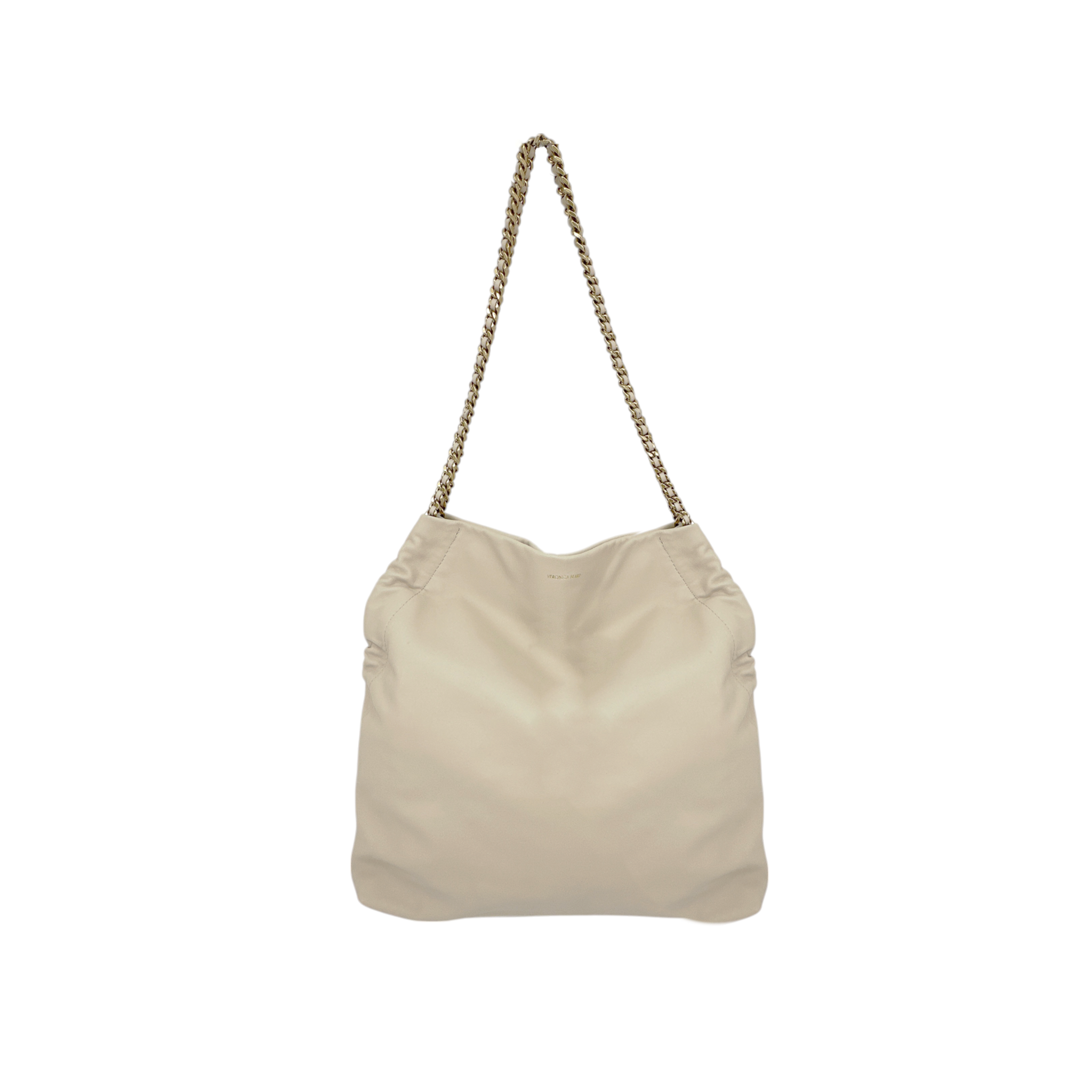 VERONICA BEARD Leather Slouch Bag in Ivory Veronica Beard