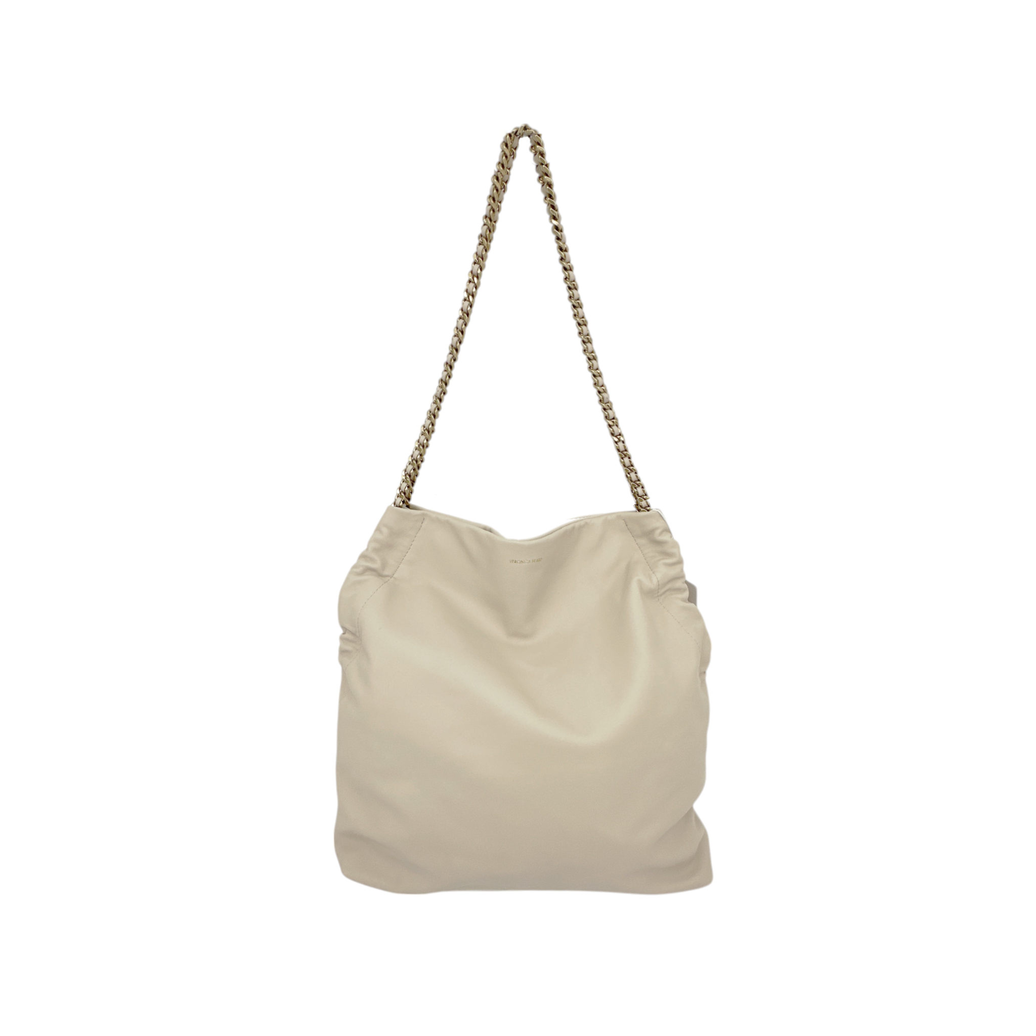 VERONICA BEARD Leather Slouch Bag in Ivory Veronica Beard