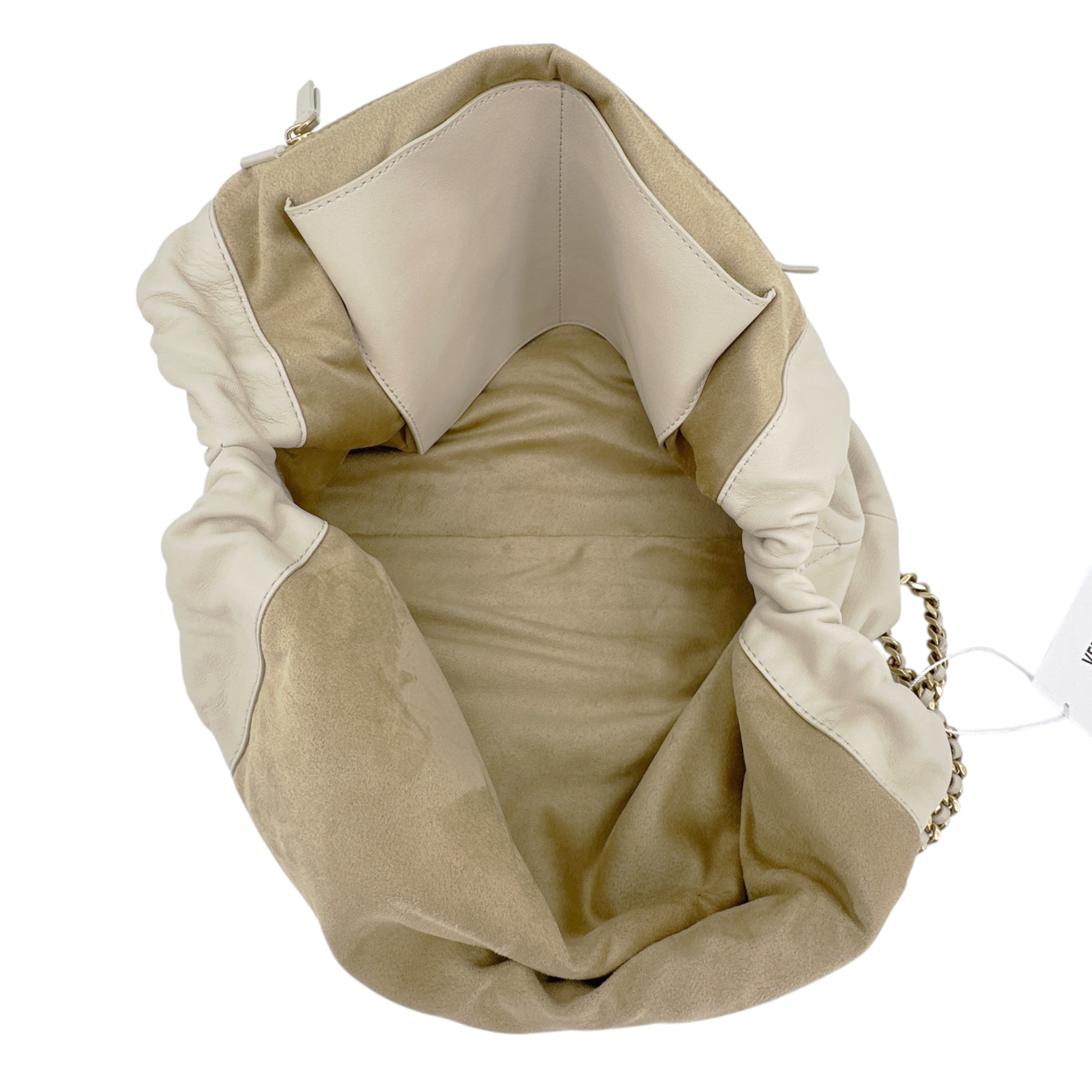 VERONICA BEARD Leather Slouch Bag in Ivory Veronica Beard
