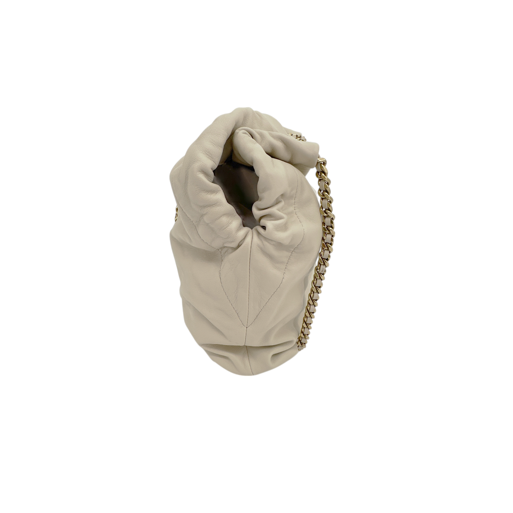 VERONICA BEARD Leather Slouch Bag in Ivory Veronica Beard