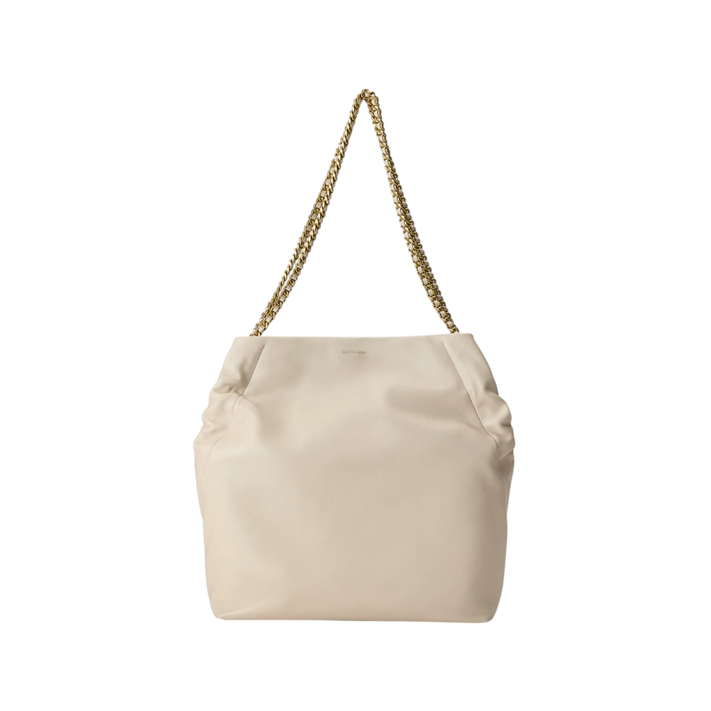 VERONICA BEARD Leather Slouch Bag in Ivory Veronica Beard