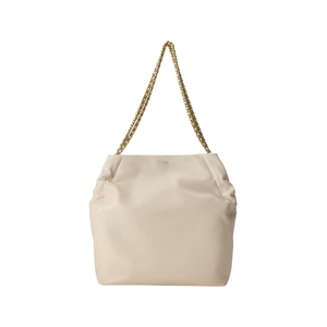 VERONICA BEARD Leather Slouch Bag in Ivory