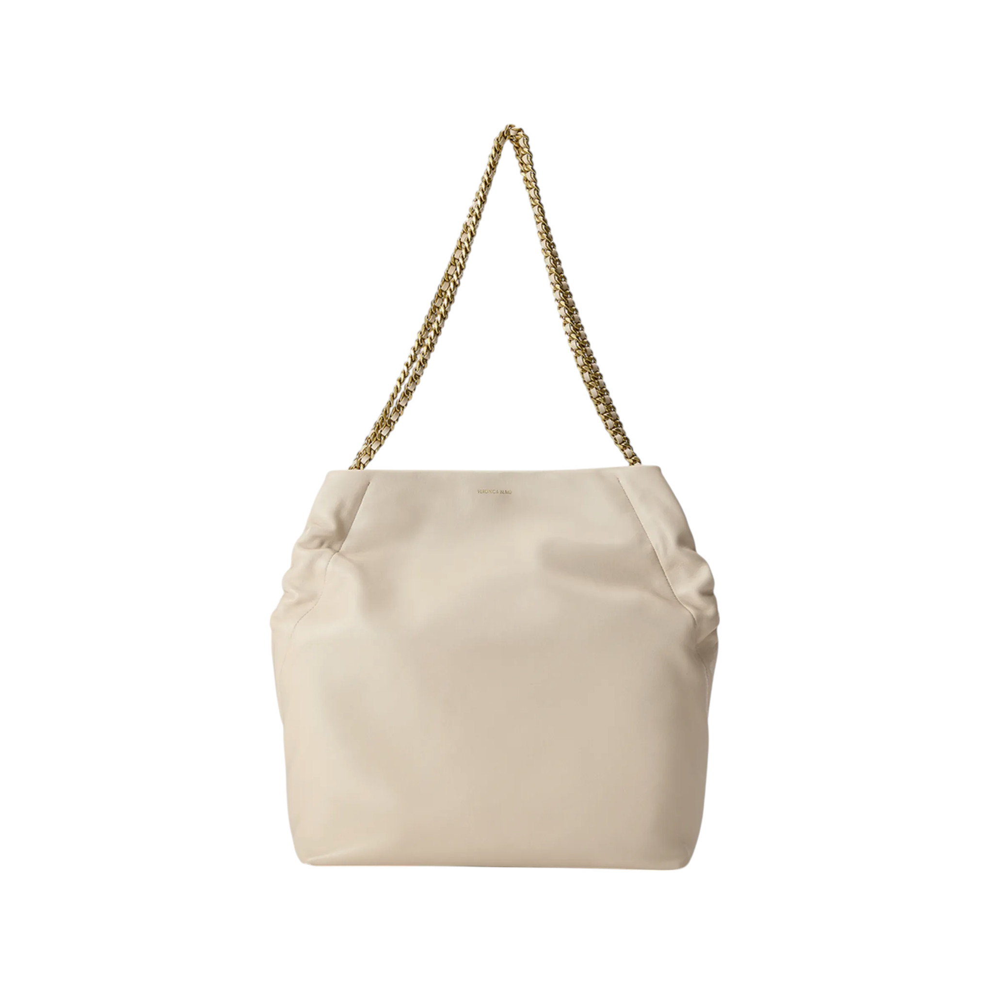 VERONICA BEARD Leather Slouch Bag in Ivory Veronica Beard