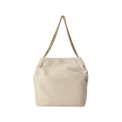 VERONICA BEARD Leather Slouch Bag in Ivory Veronica Beard