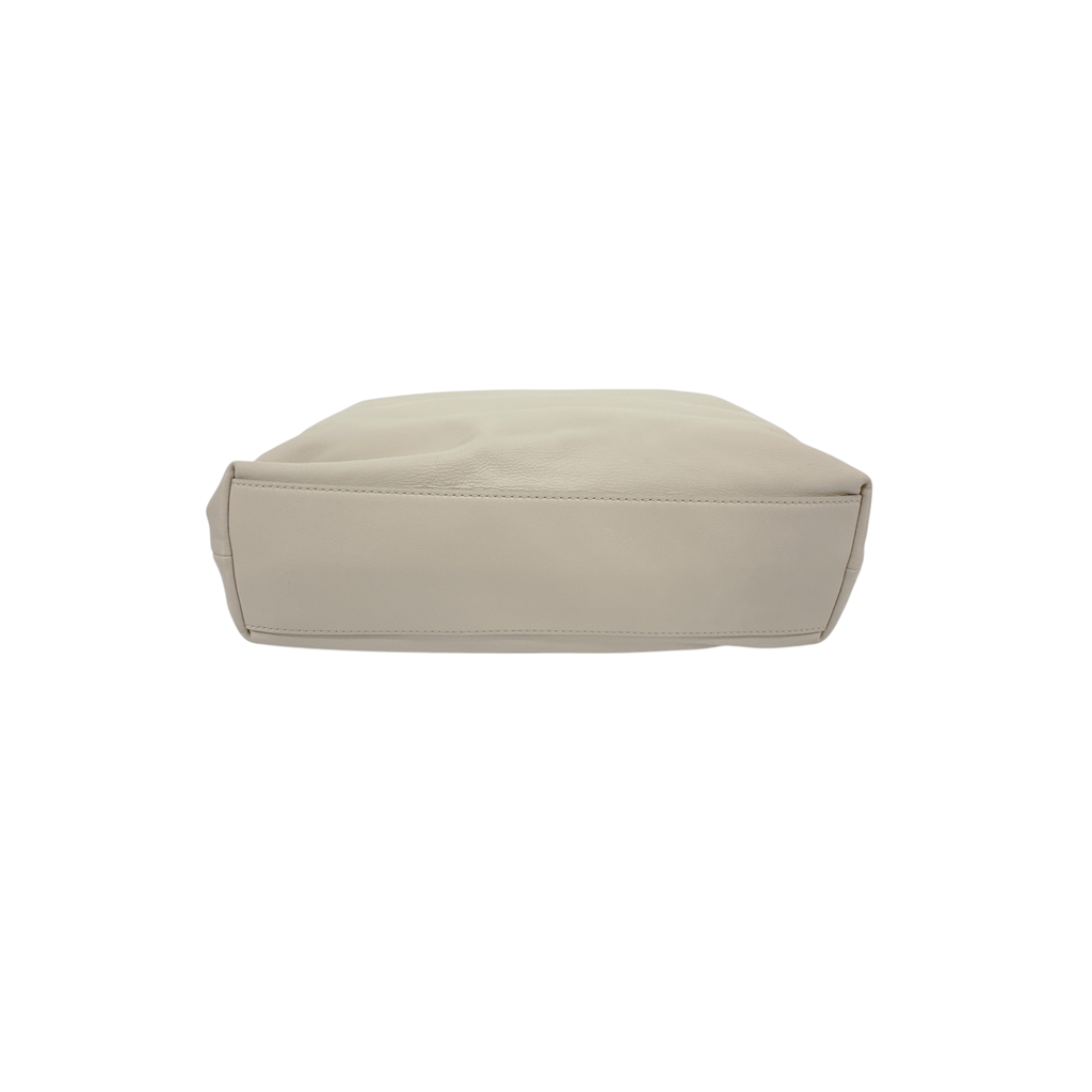 VERONICA BEARD Leather Slouch Bag in Ivory Veronica Beard