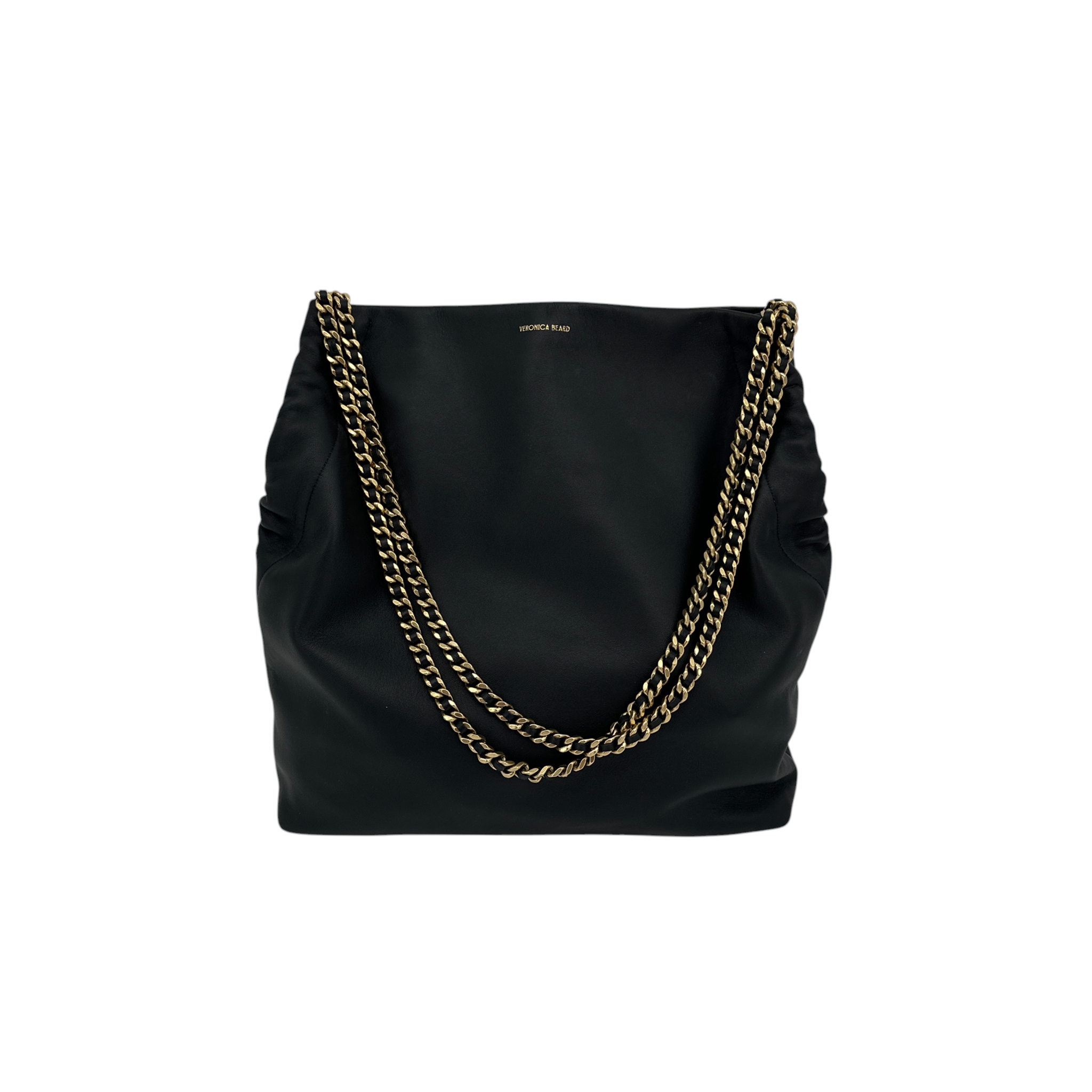 VERONICA BEARD Leather Slouch Bag in Black Veronica Beard