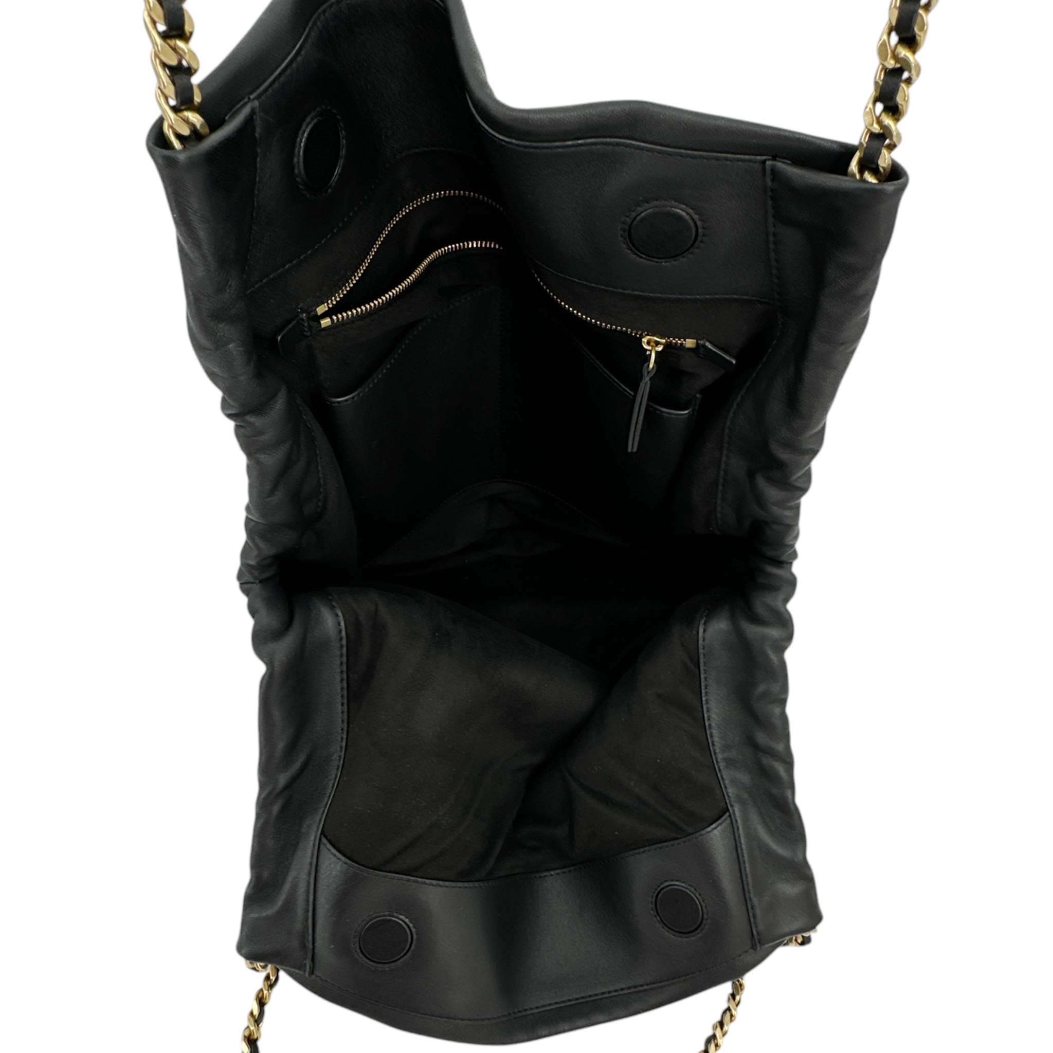 VERONICA BEARD Leather Slouch Bag in Black Veronica Beard