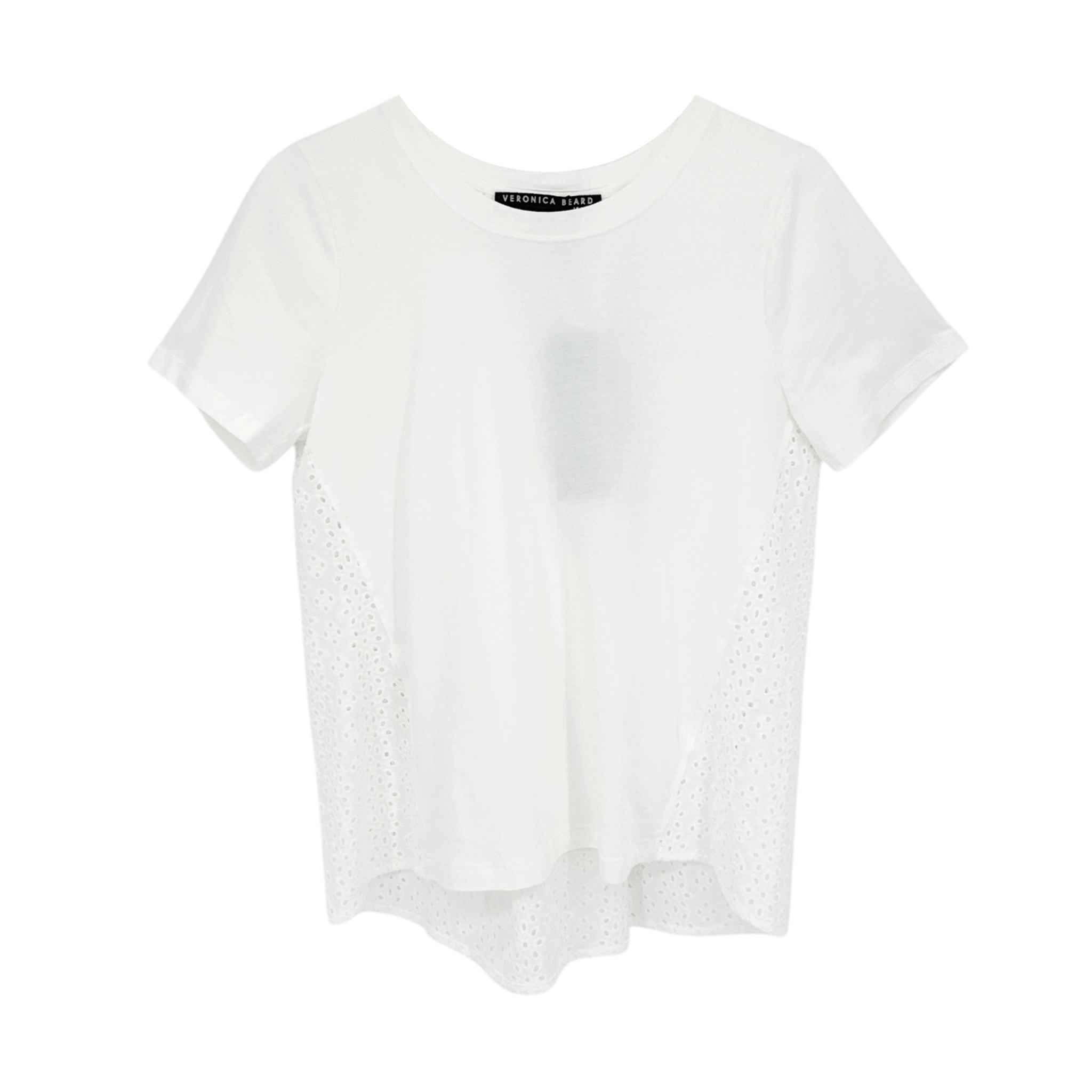 VERONICA BEARD Mauna Eyelet Tee in White S Veronica Beard