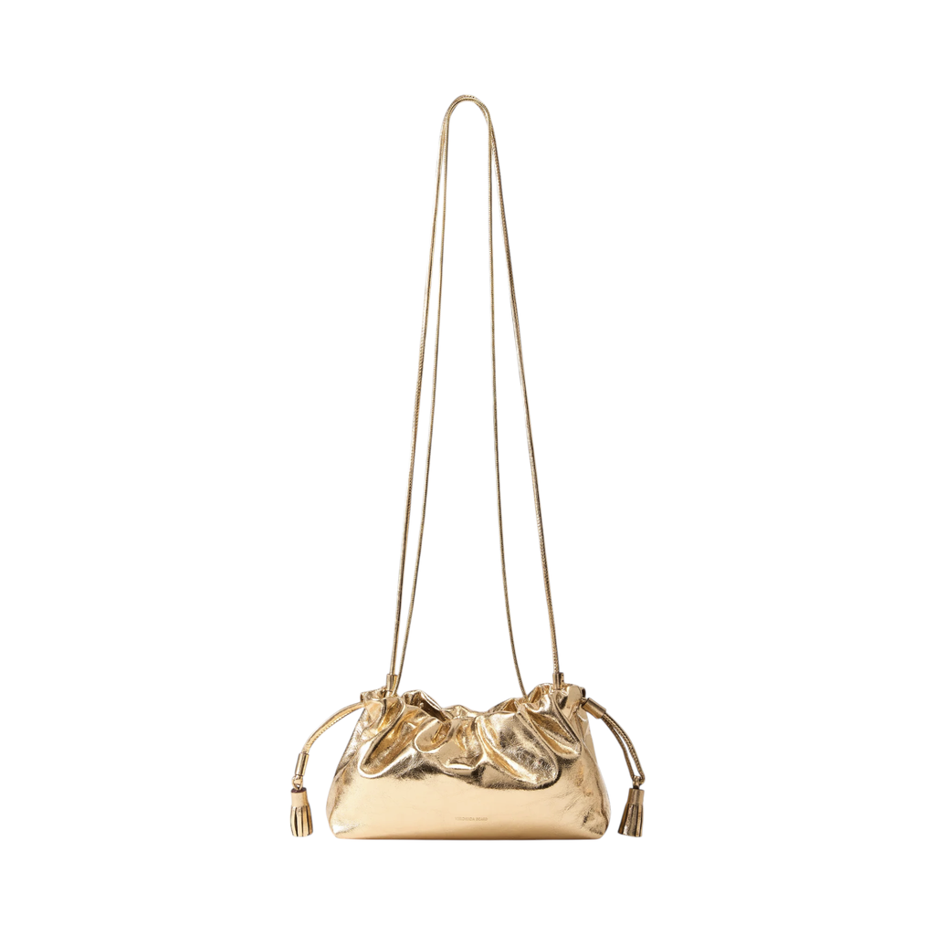 VERONICA BEARD Small Metallic Stash Bag in Gold Veronica Beard