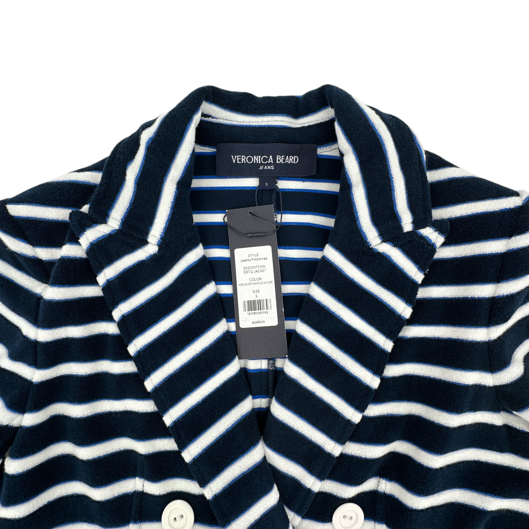 VERONICA BEARD Ortiz Terrycloth Jacket S Veronica Beard