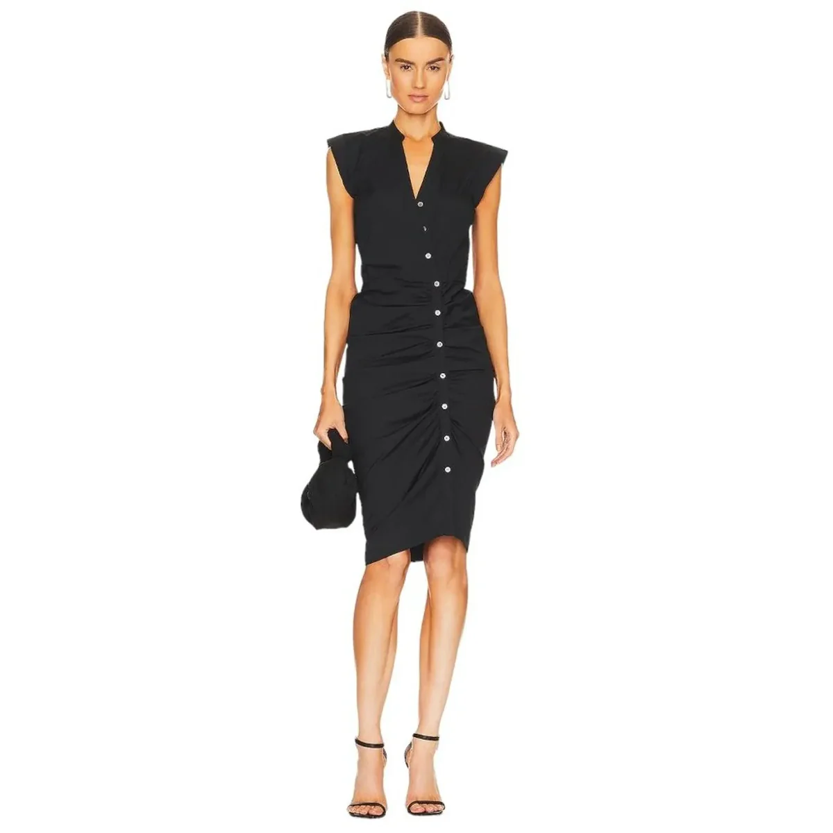 VERONICA BEARD Ruched Shirt Dress 0 Veronica Beard