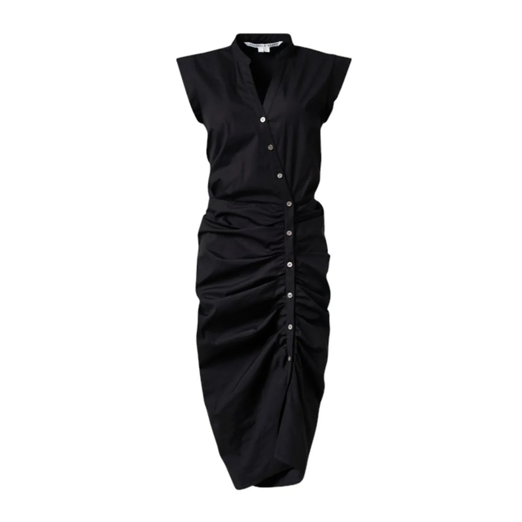 VERONICA BEARD Ruched Shirt Dress 0 Veronica Beard