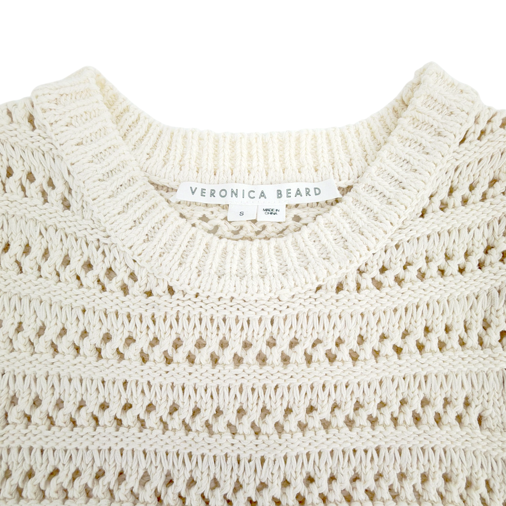 VERONICA BEARD Sade Mixed Media Tank in Ivory S Veronica Beard