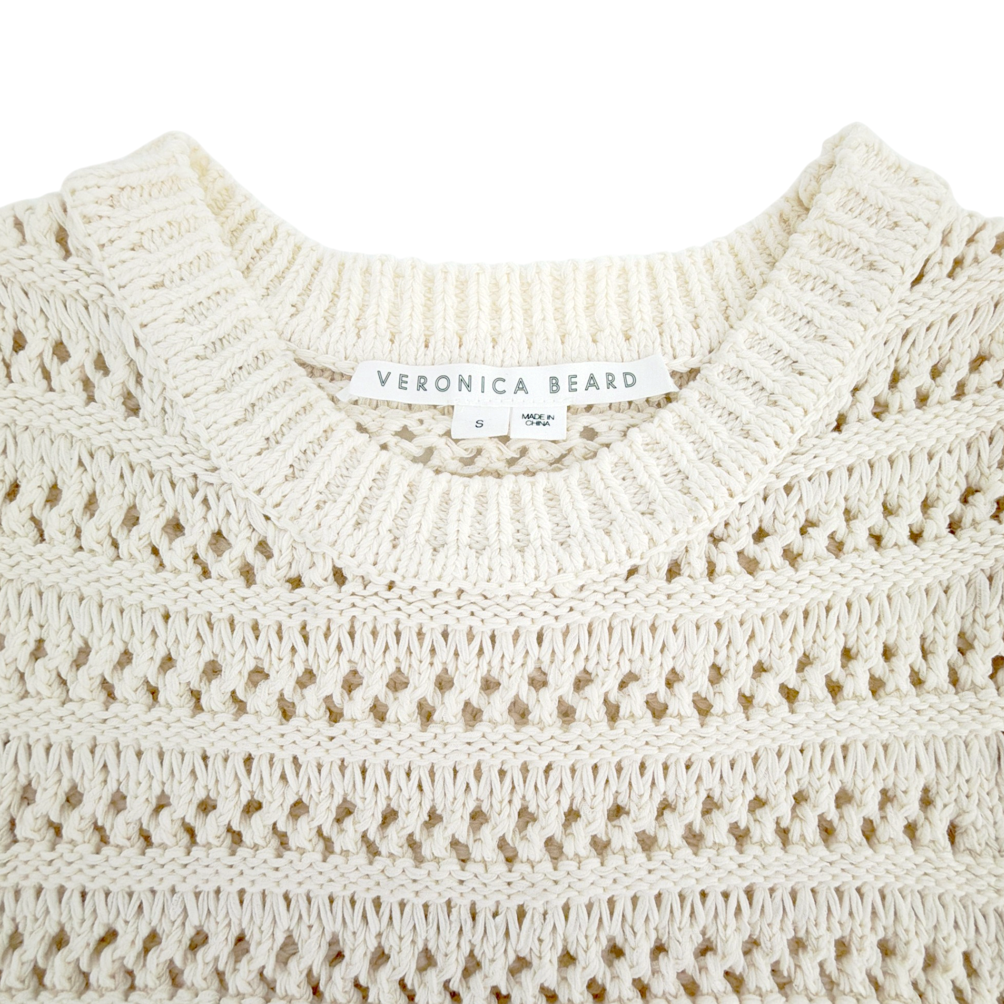 VERONICA BEARD Sade Mixed Media Tank in Ivory S Veronica Beard