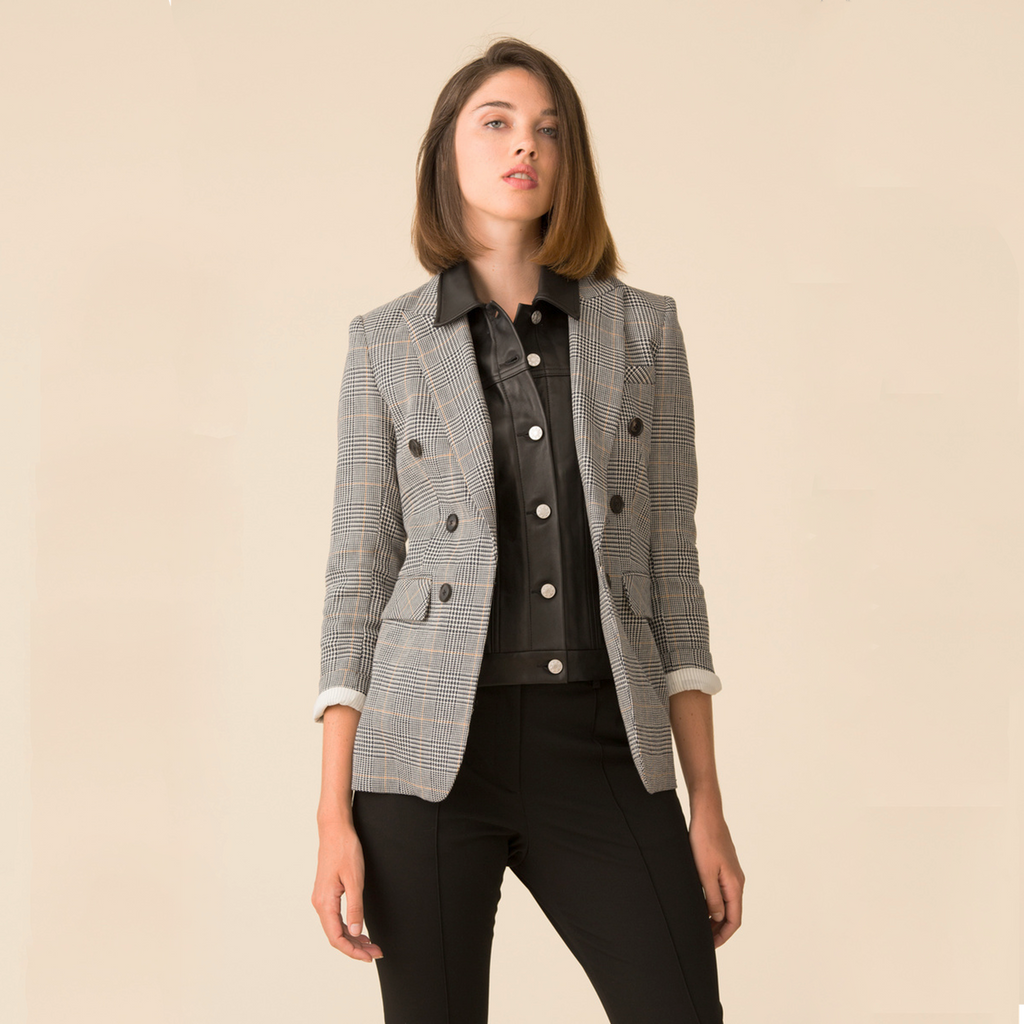 VERONICA BEARD Slate Dickey Lamb Leather Veronica Beard