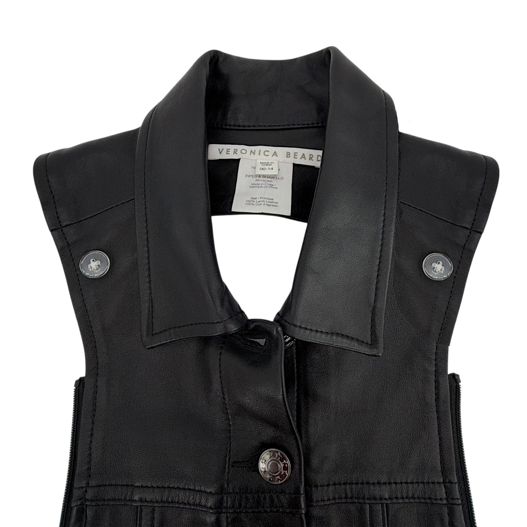 VERONICA BEARD Slate Dickey Lamb Leather Veronica Beard