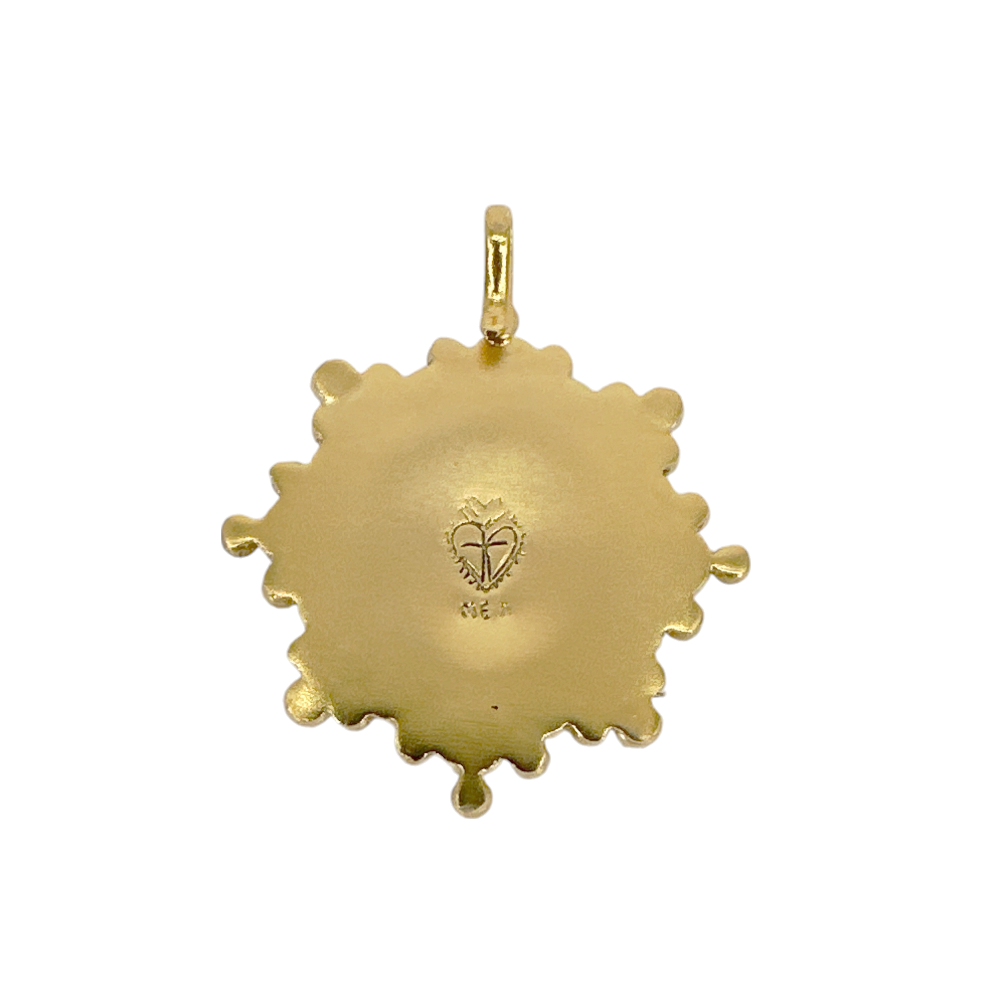 VIRGINS SAINTS & ANGELS VSA Cloister Sacred Heart Medallion in Gold Virgins Saints & Angels