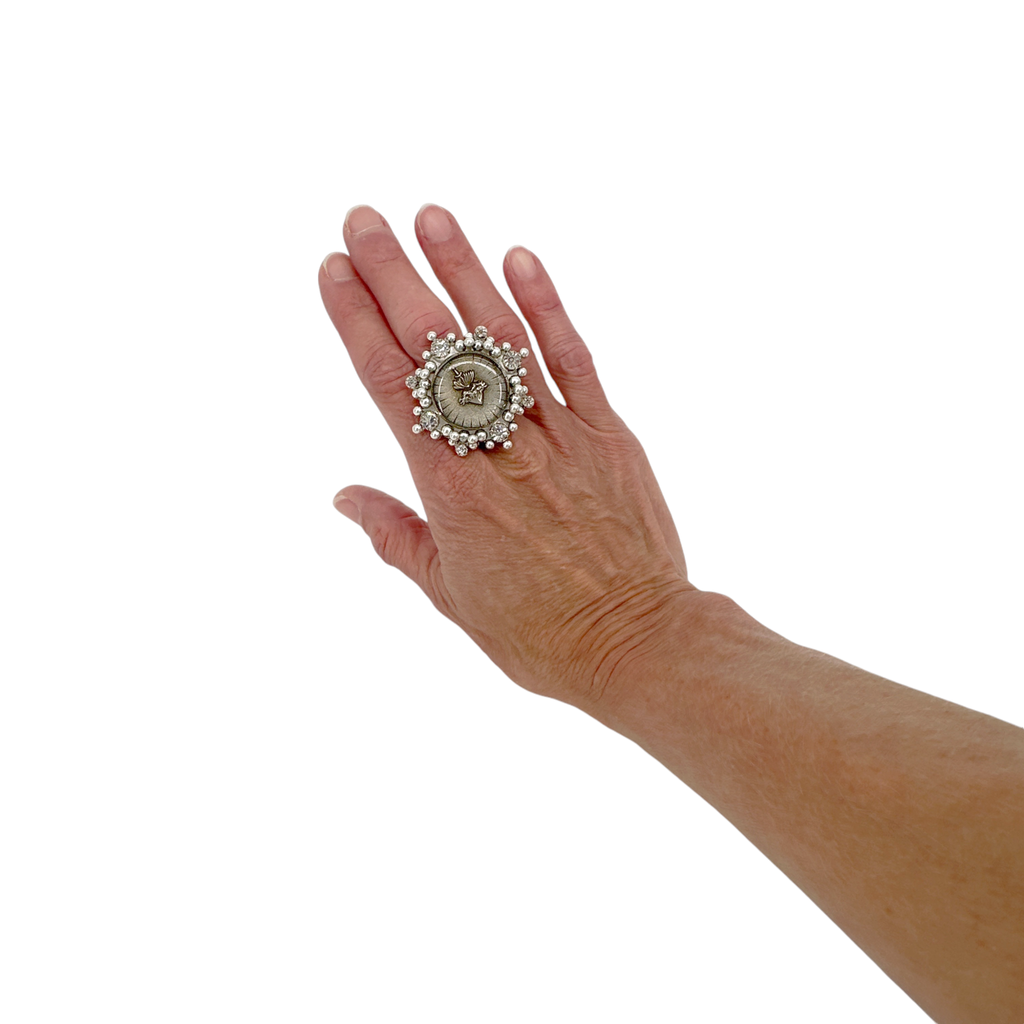 VIRGINS SAINTS & ANGELS VSA Cloister Sacred Heart Ring Silver Size 6 Virgins Saints & Angels