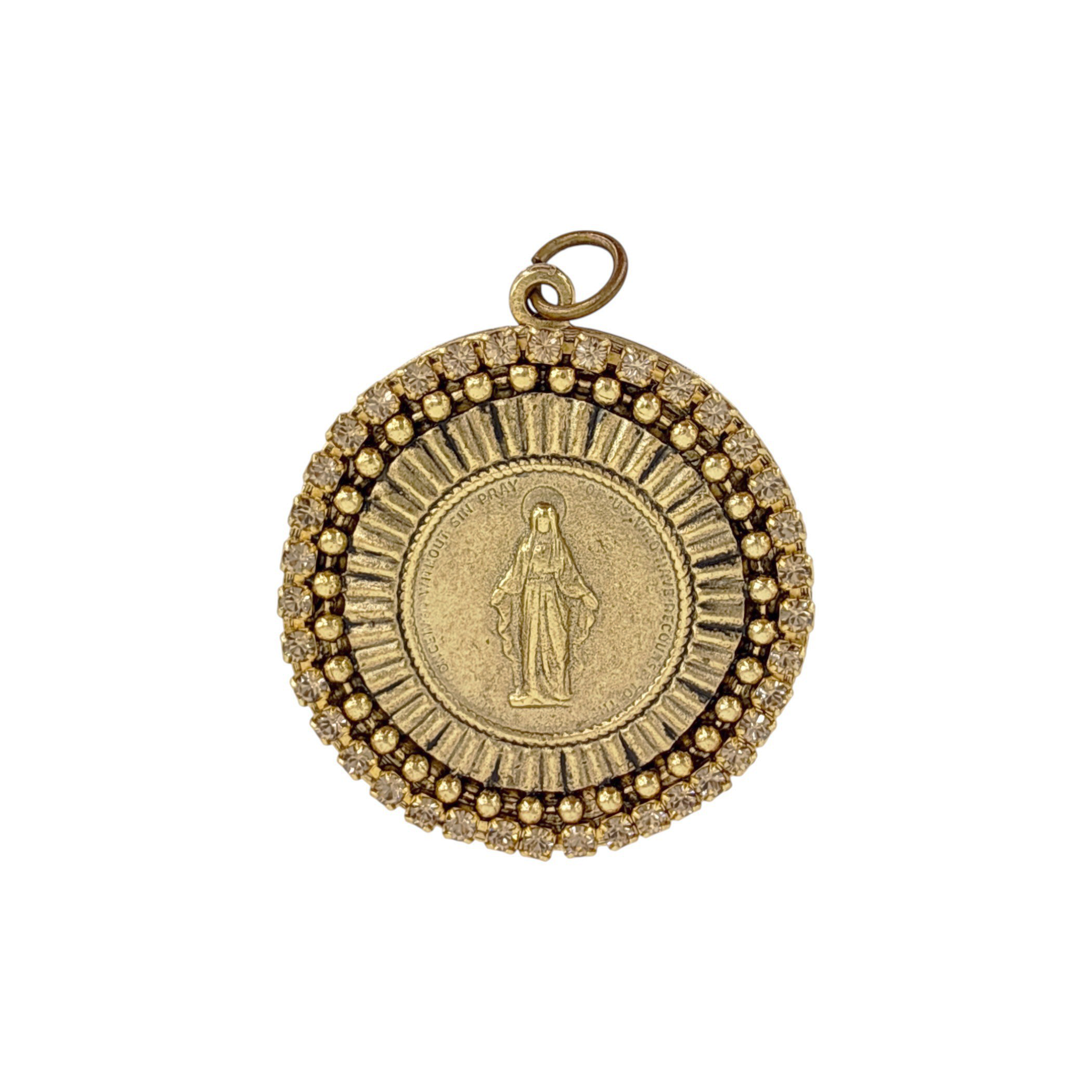 VIRGINS SAINTS & ANGELS VSA Disco Virgin Charm in Gold Virgins Saints & Angels