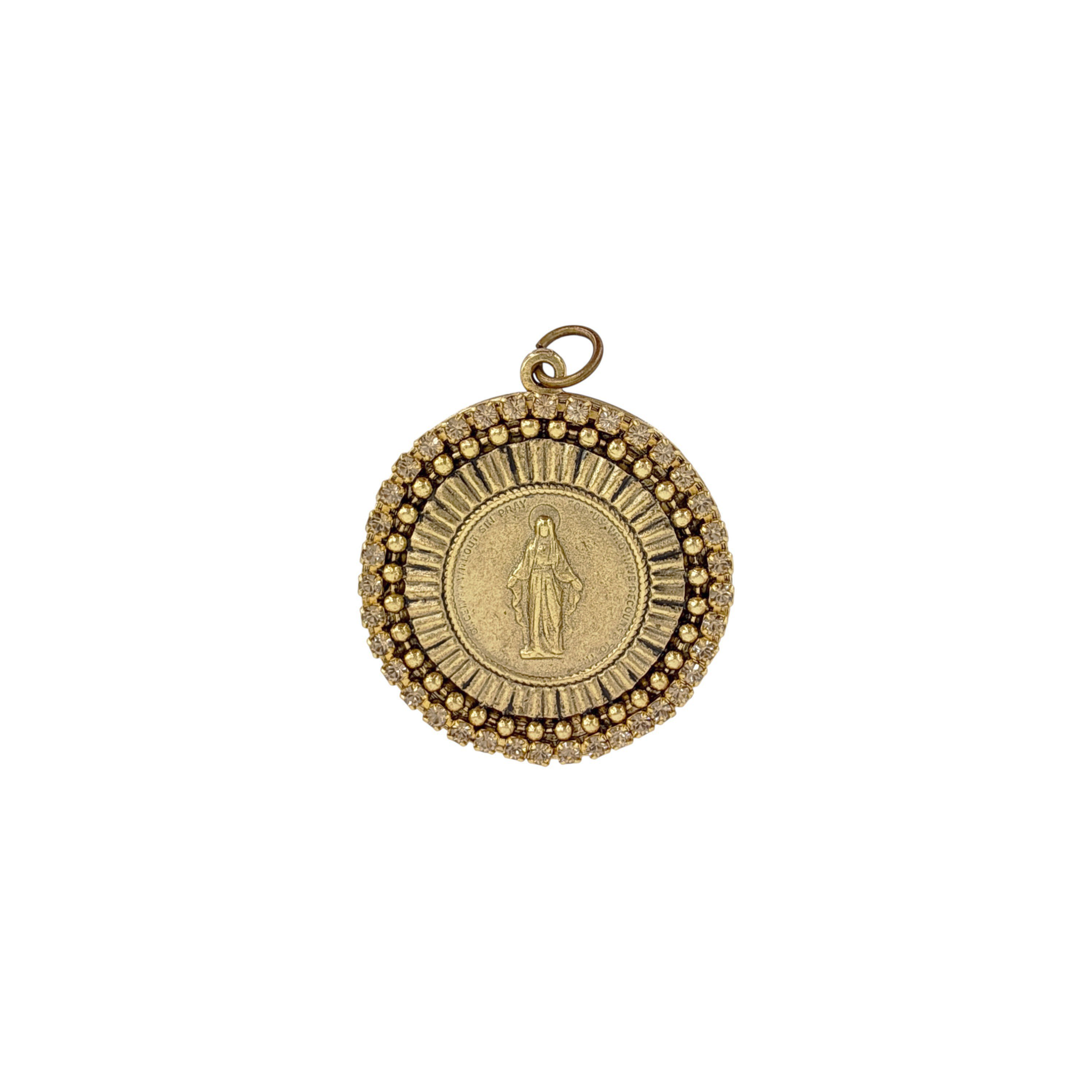 VIRGINS SAINTS & ANGELS VSA Disco Virgin Charm in Gold Virgins Saints & Angels