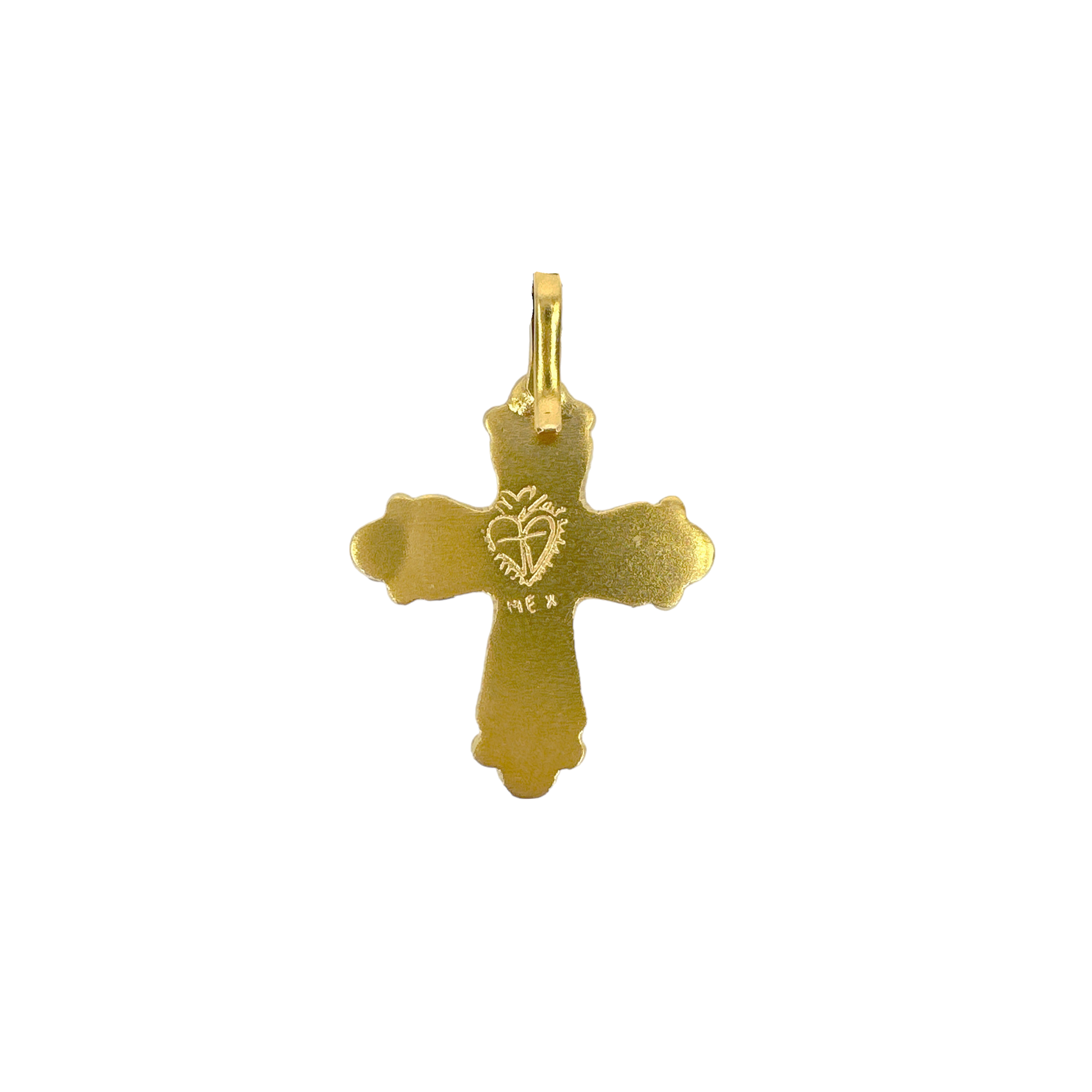 VIRGINS SAINTS & ANGELS VSA Maria Cross Medallion in Gold Virgins Saints & Angels