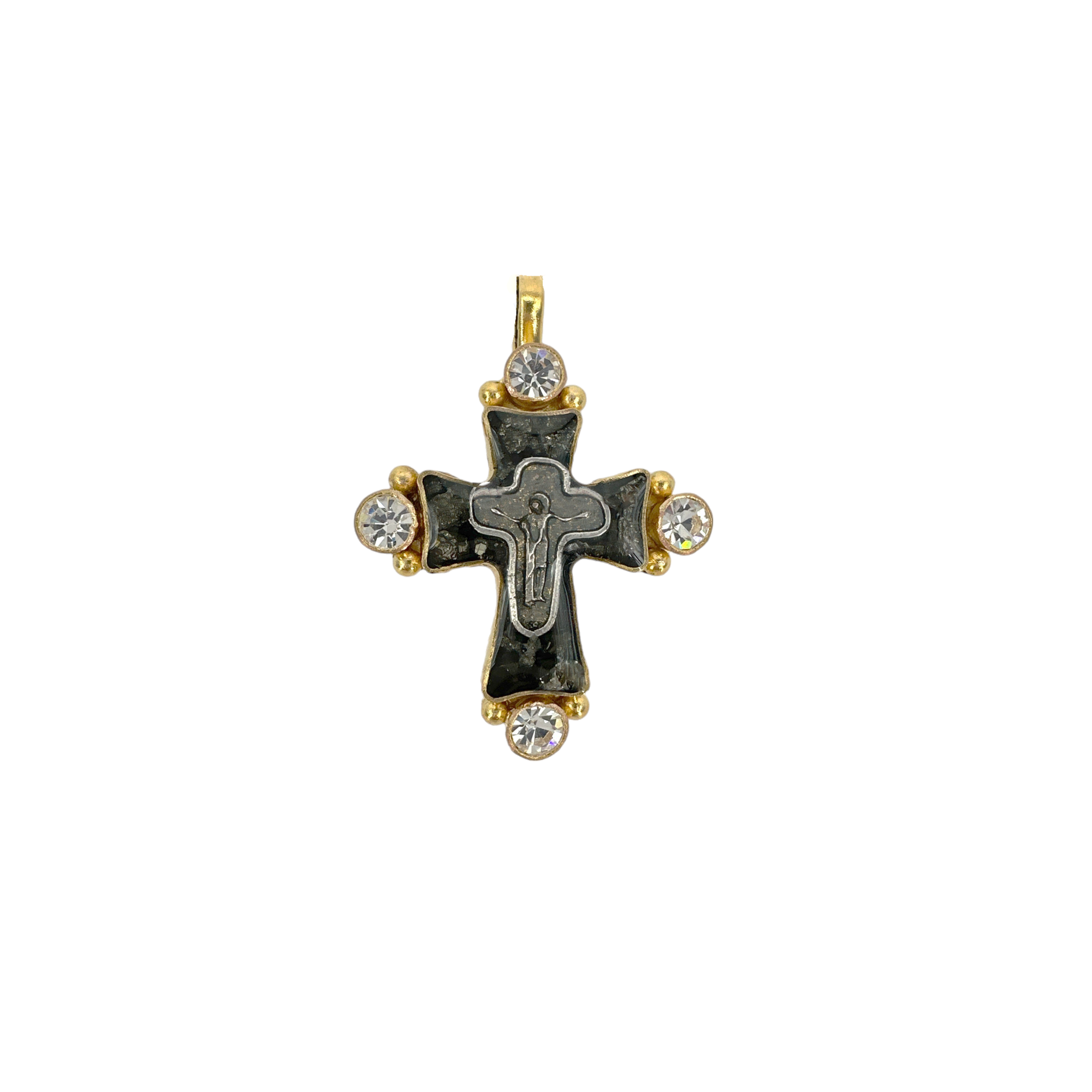 VIRGINS SAINTS & ANGELS VSA Maria Cross Medallion in Gold Virgins Saints & Angels