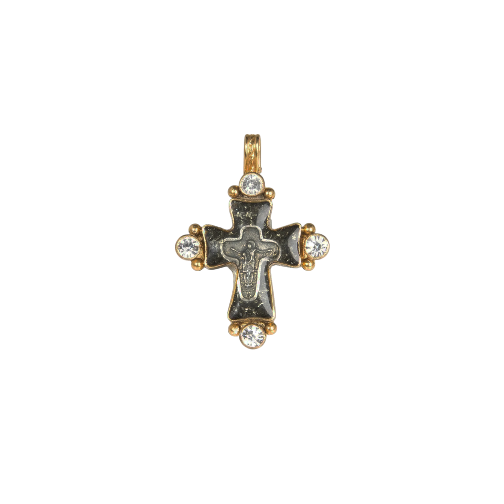 VIRGINS SAINTS & ANGELS VSA Maria Cross Medallion in Gold Virgins Saints & Angels