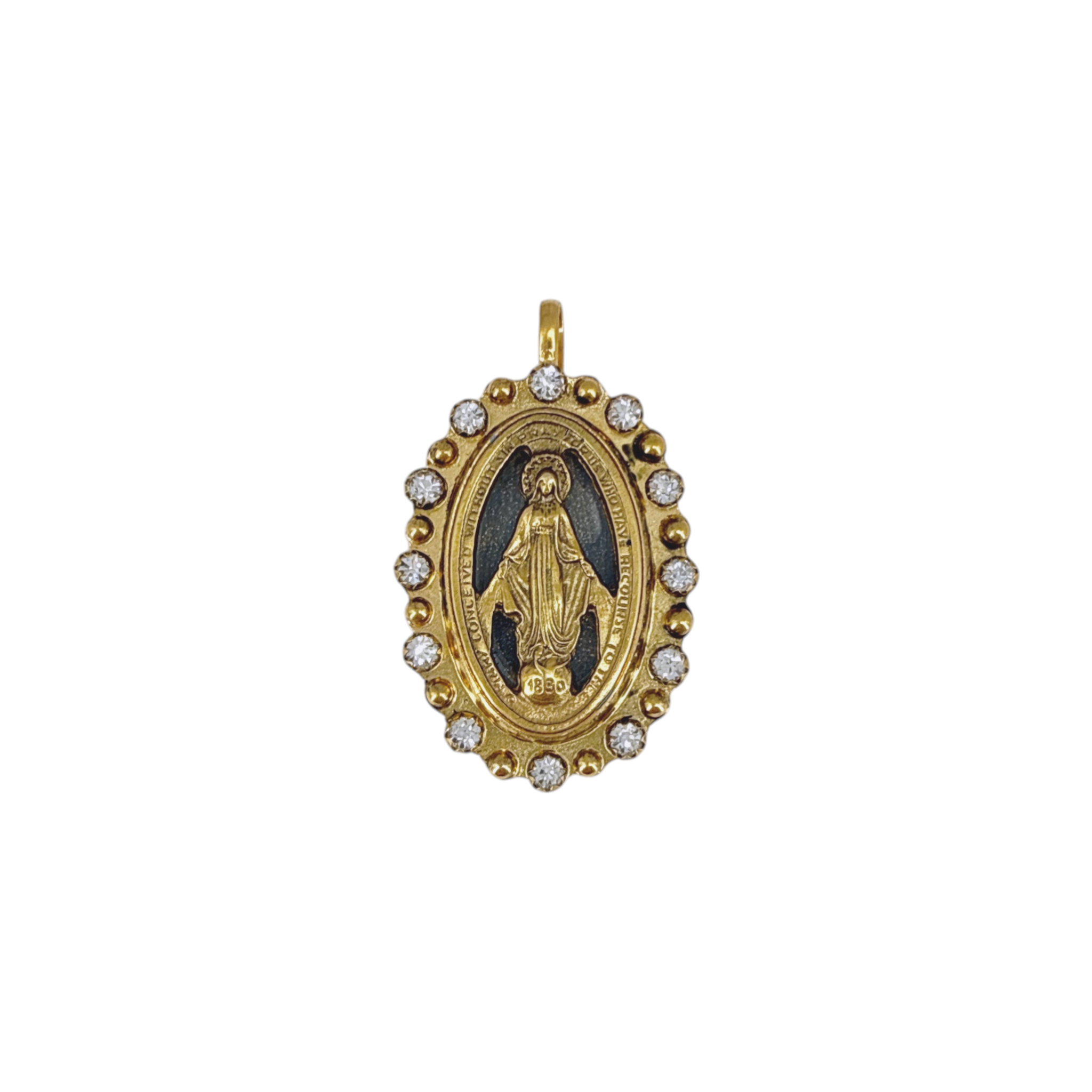 VIRGINS SAINTS & ANGELS VSA Milagrosa Medallion in Gold Virgins Saints & Angels