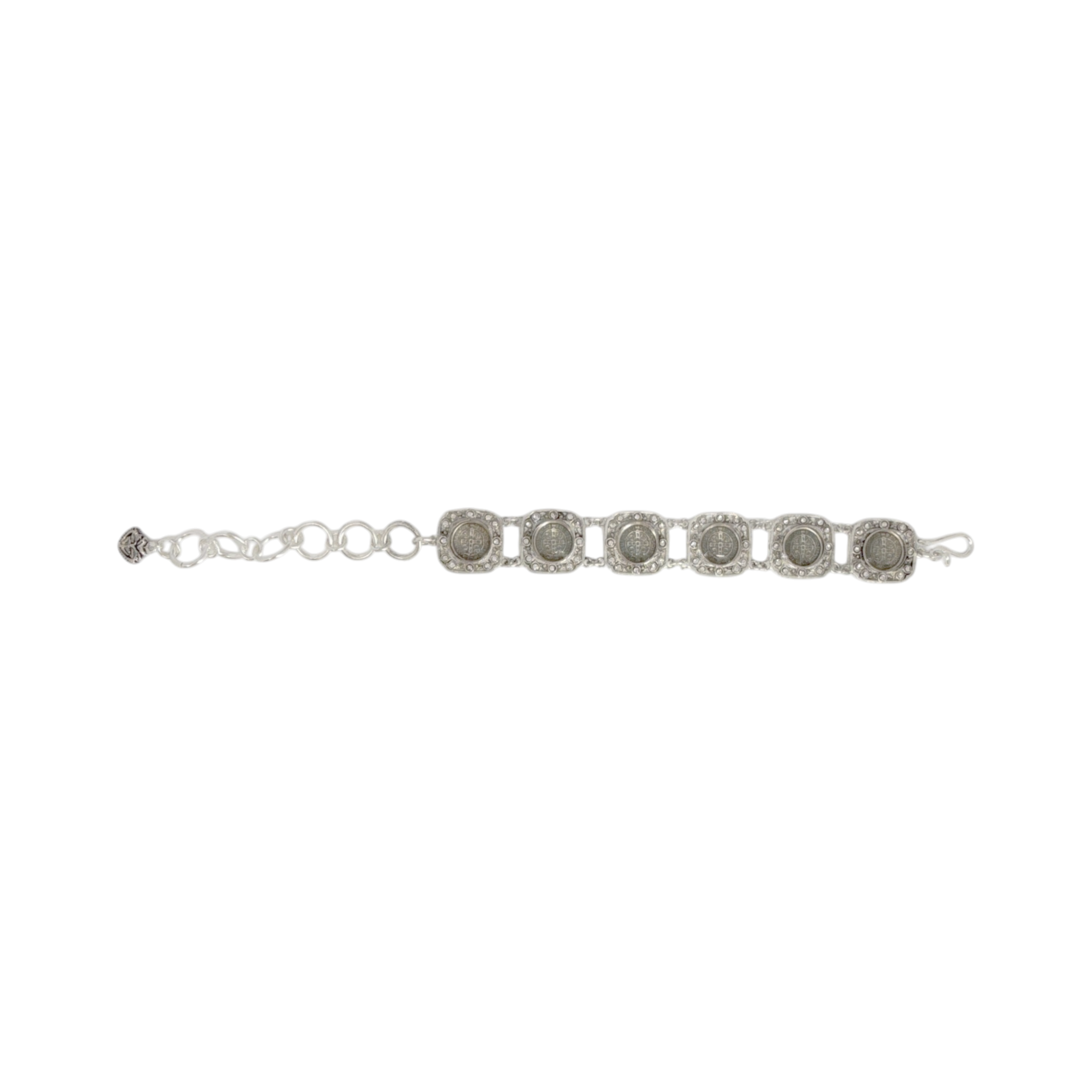 VIRGINS SAINTS & ANGELS VSA San Benito Square Bracelet in Silver Virgins Saints & Angels