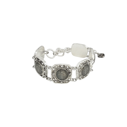 VIRGINS SAINTS & ANGELS VSA San Benito Square Bracelet in Silver Virgins Saints & Angels