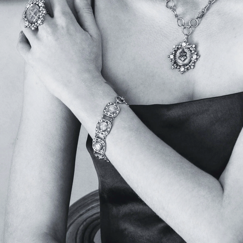 VIRGINS SAINTS & ANGELS VSA San Benito Square Bracelet in Silver Virgins Saints & Angels