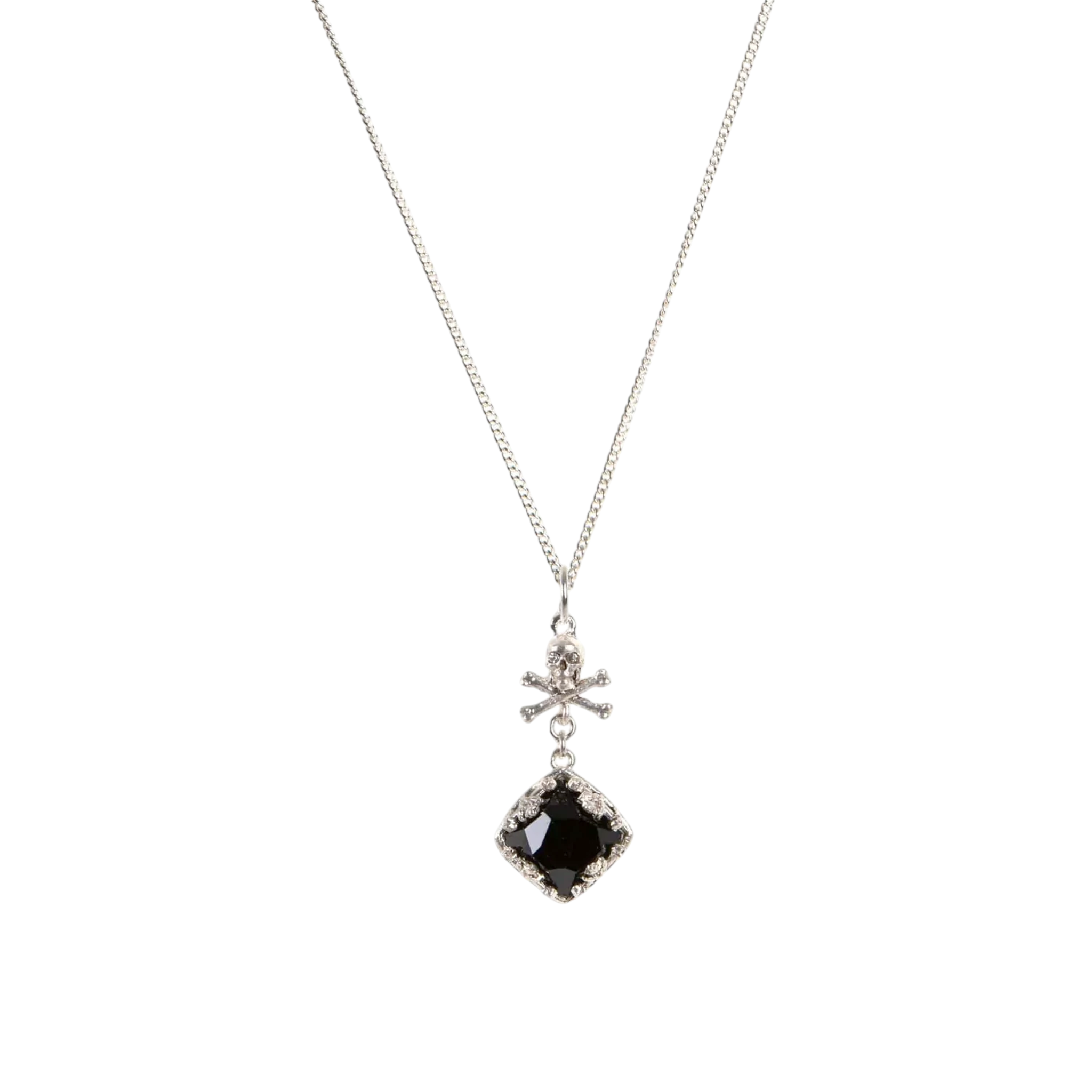 VIRGINS SAINTS & ANGELS VSA Skull Treasure Charm Necklace Chain in Silver Virgins Saints & Angels
