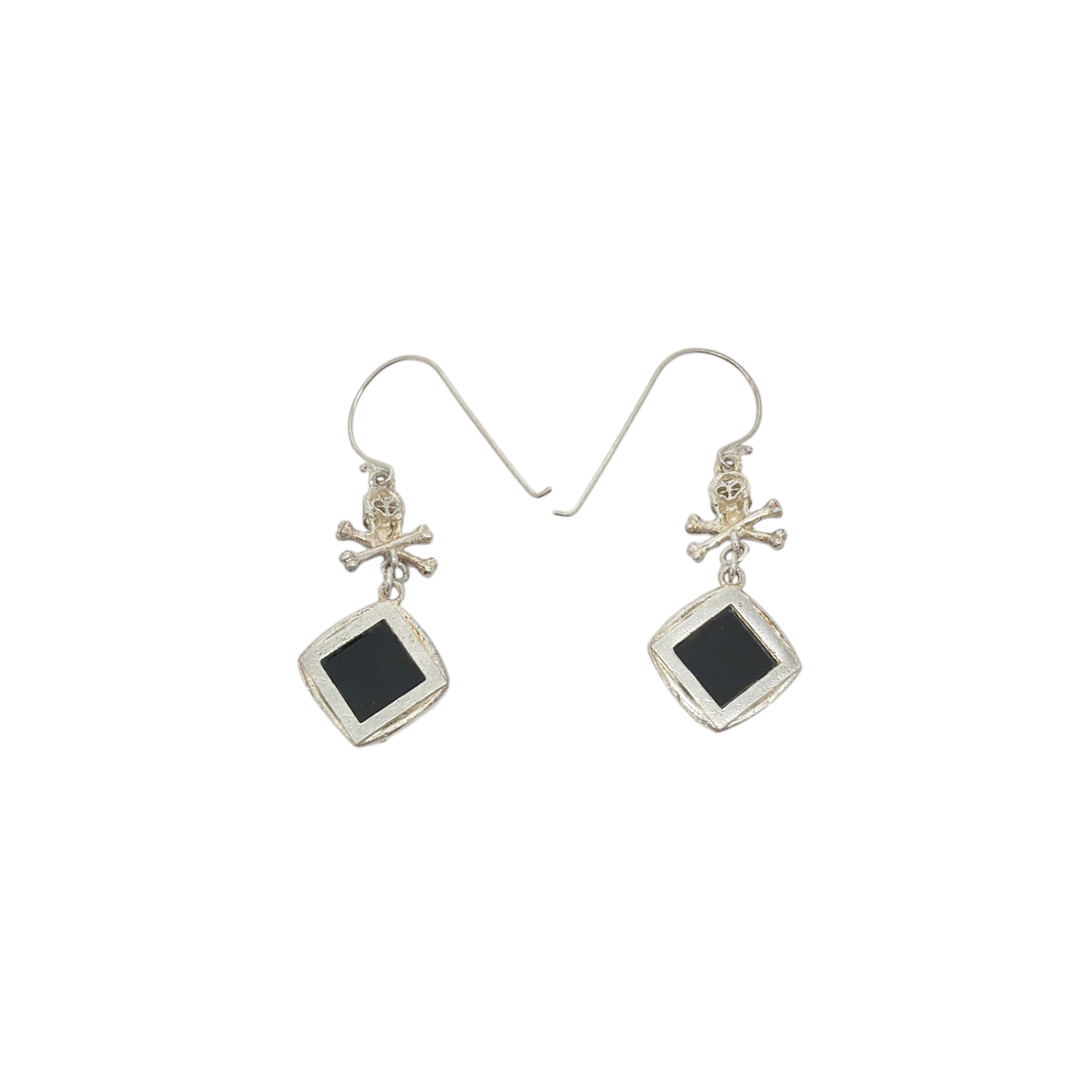 VIRGINS SAINTS & ANGELS VSA Skull Treasure Earrings in Silver Virgins Saints & Angels