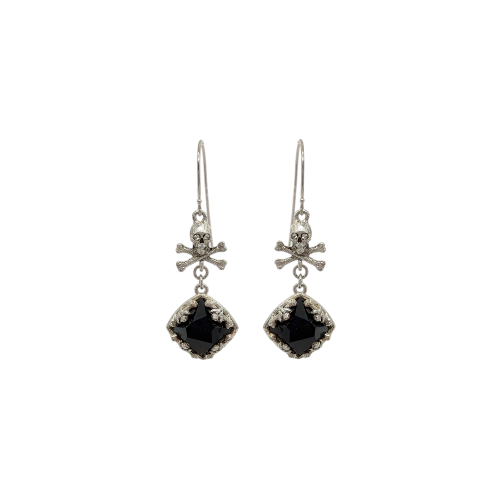 VIRGINS SAINTS & ANGELS VSA Skull Treasure Earrings in Silver Virgins Saints & Angels