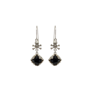 VIRGINS SAINTS & ANGELS VSA Skull Treasure Earrings in Silver