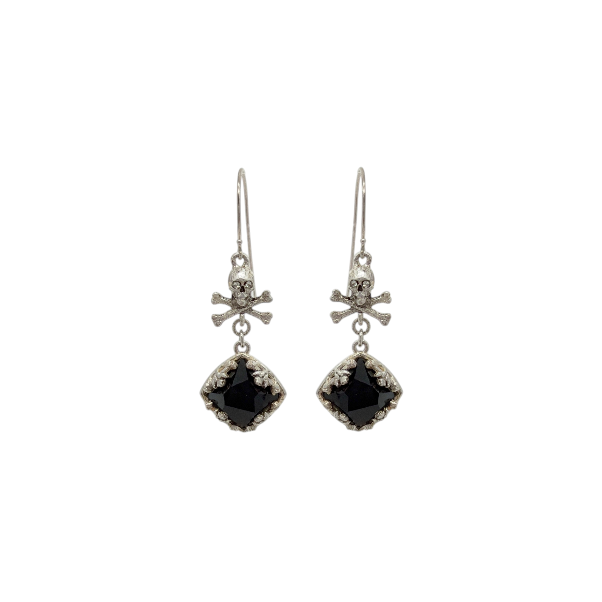 VIRGINS SAINTS & ANGELS VSA Skull Treasure Earrings in Silver Virgins Saints & Angels