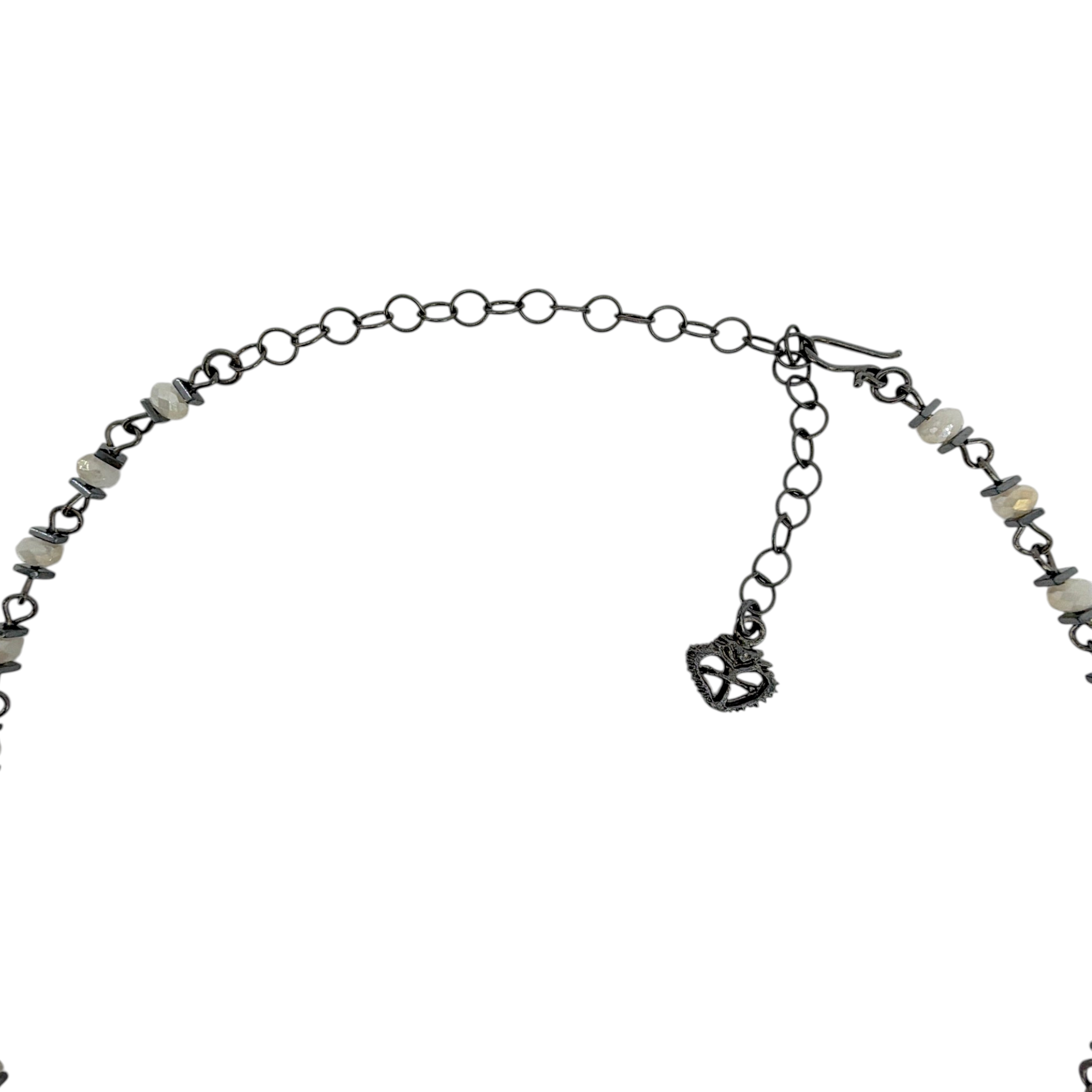 VIRGINS SAINTS & ANGELS VSA Sweetheart Crystal Choker in Gunmetal Virgins Saints & Angels