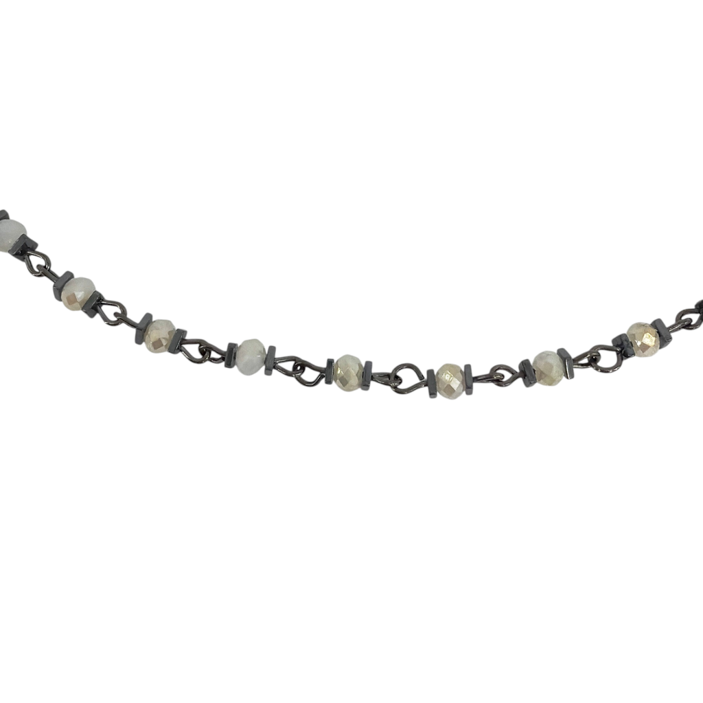 VIRGINS SAINTS & ANGELS VSA Sweetheart Crystal Choker in Gunmetal Virgins Saints & Angels