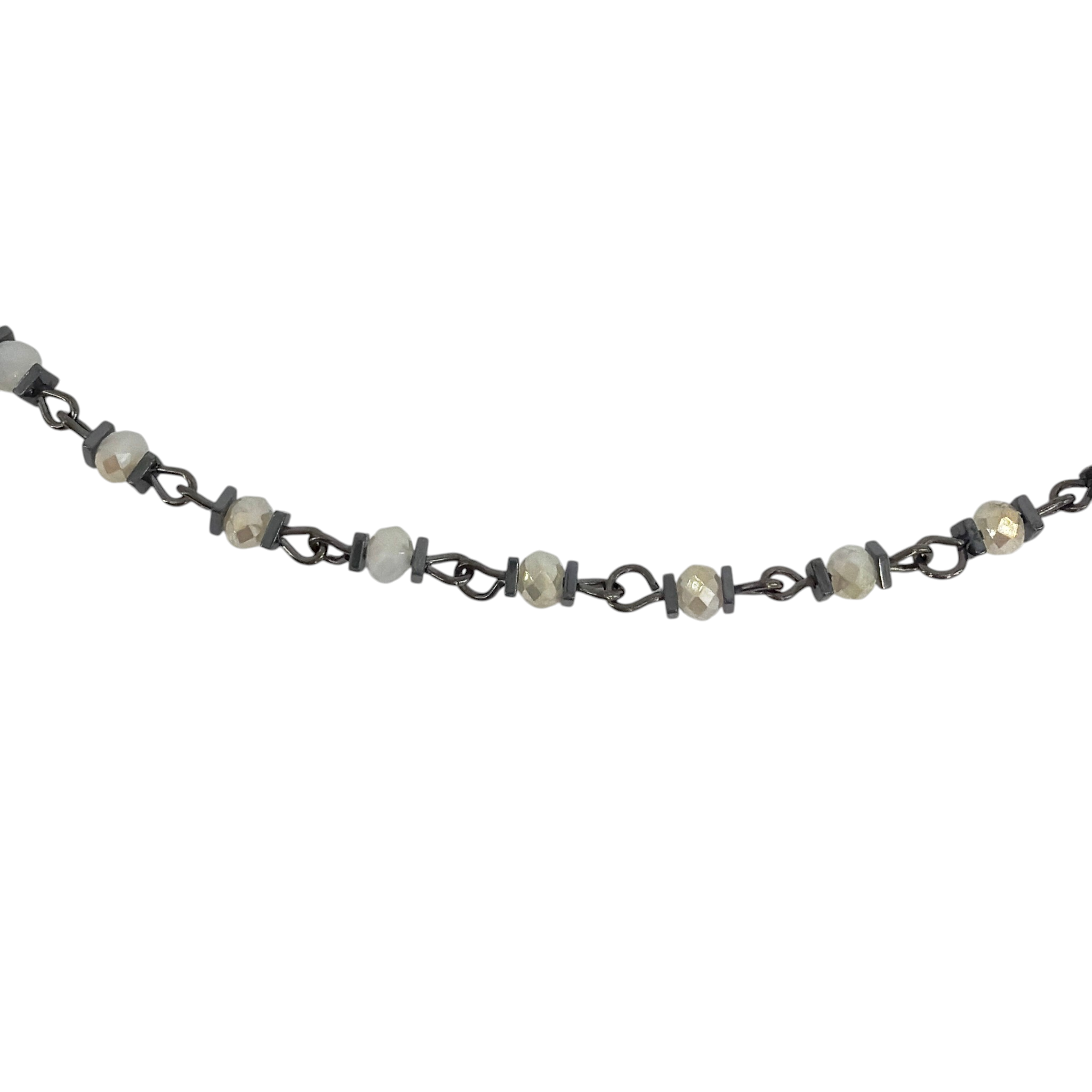 VIRGINS SAINTS & ANGELS VSA Sweetheart Crystal Choker in Gunmetal Virgins Saints & Angels