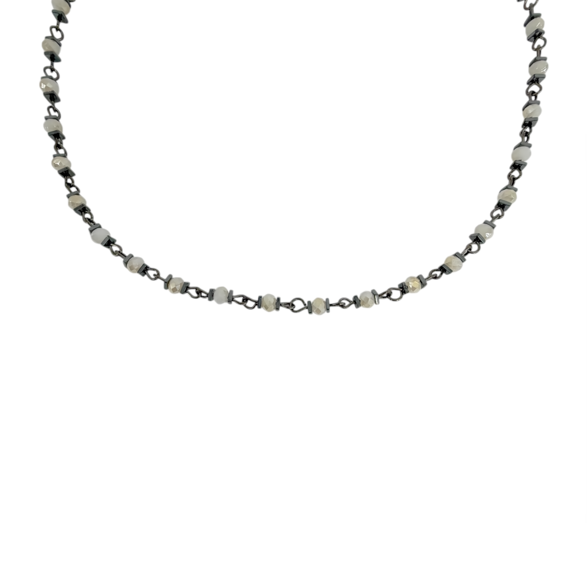 VIRGINS SAINTS & ANGELS VSA Sweetheart Crystal Choker in Gunmetal Virgins Saints & Angels