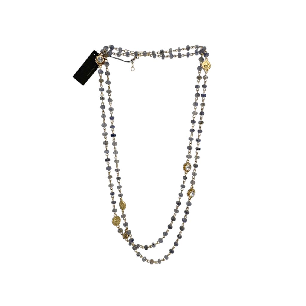 VIRGINS SAINTS & ANGELS VSA Wrap 6mm Semi-Precious Lolite Beads Virgins Saints & Angels