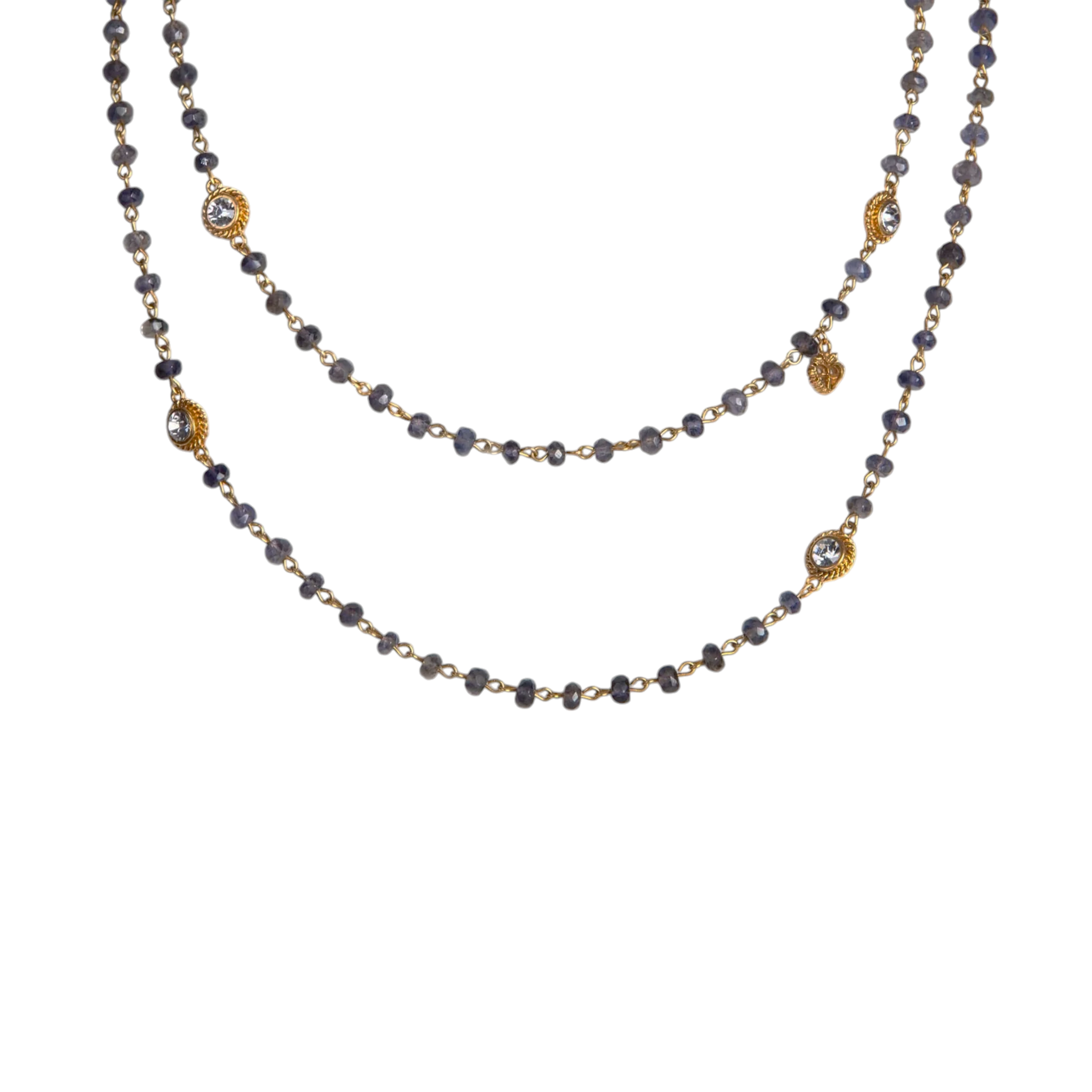 VIRGINS SAINTS & ANGELS VSA Wrap 6mm Semi-Precious Lolite Beads Virgins Saints & Angels