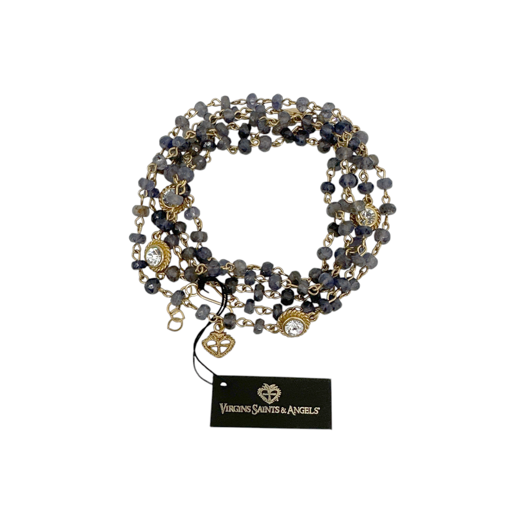 VIRGINS SAINTS & ANGELS VSA Wrap 6mm Semi-Precious Lolite Beads Virgins Saints & Angels