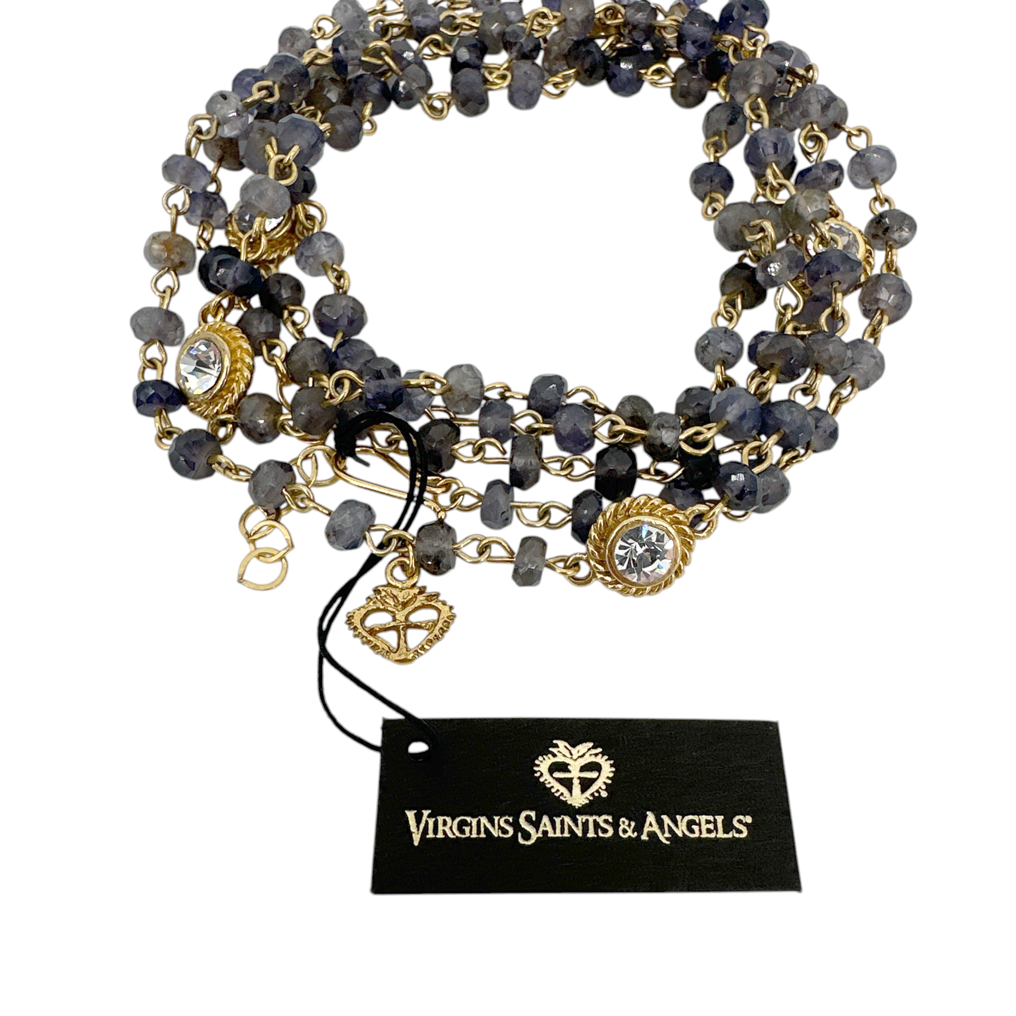 VIRGINS SAINTS & ANGELS VSA Wrap 6mm Semi-Precious Lolite Beads Virgins Saints & Angels