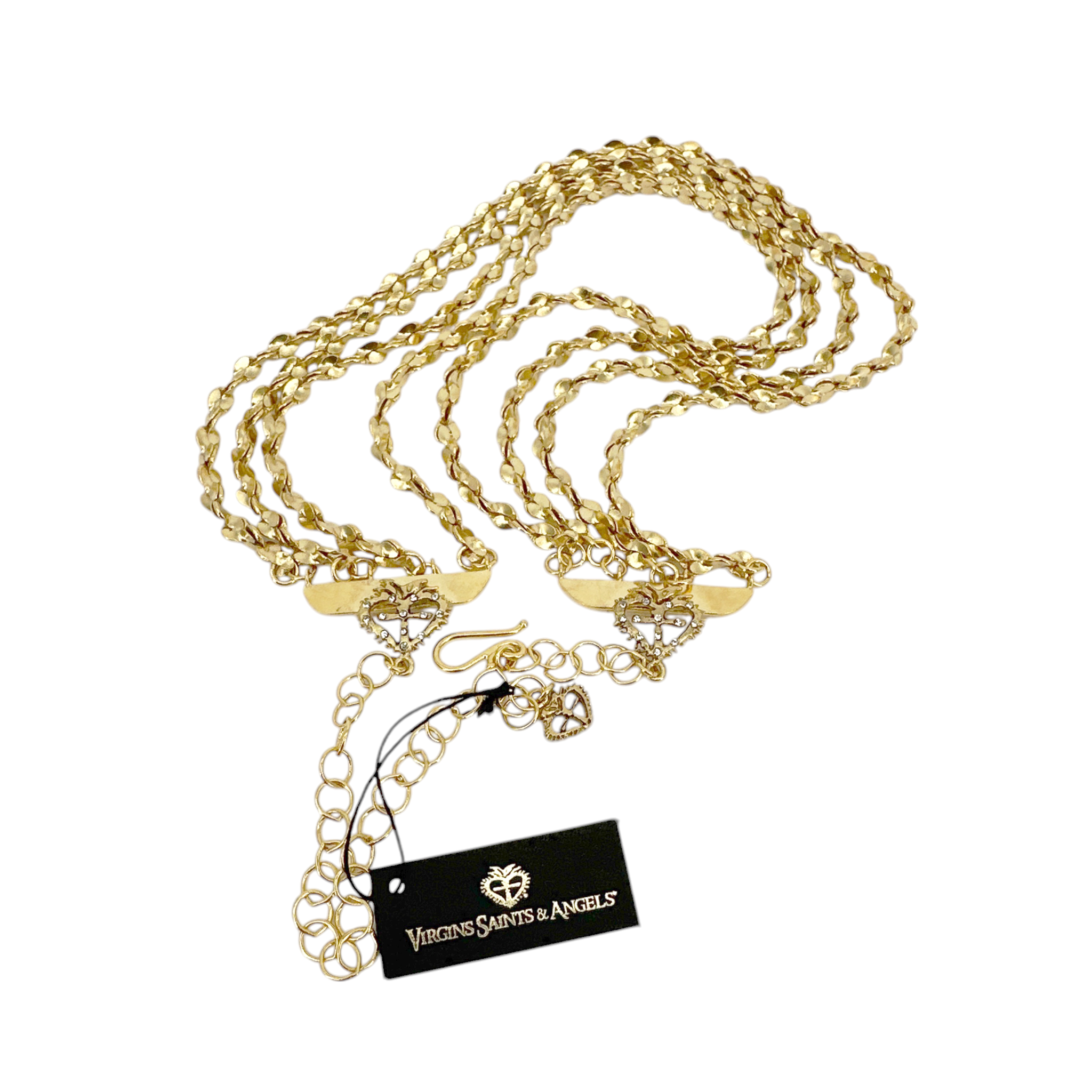 VIRGINS SAINTS & ANGELS VSA Love Chain Necklace in Gold Virgins Saints & Angels