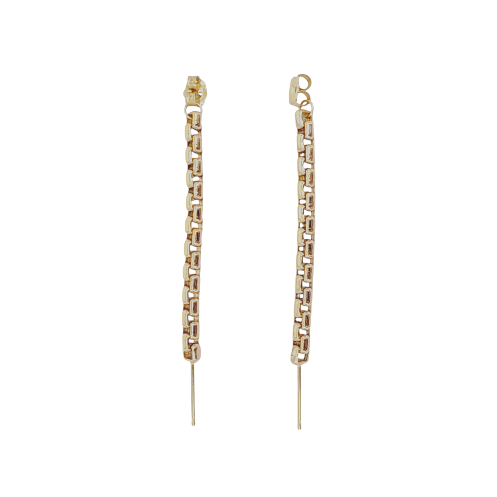 ZOE CHICCO 14k Gold Large Box Chain Huggie Earrings Zoe Chicco