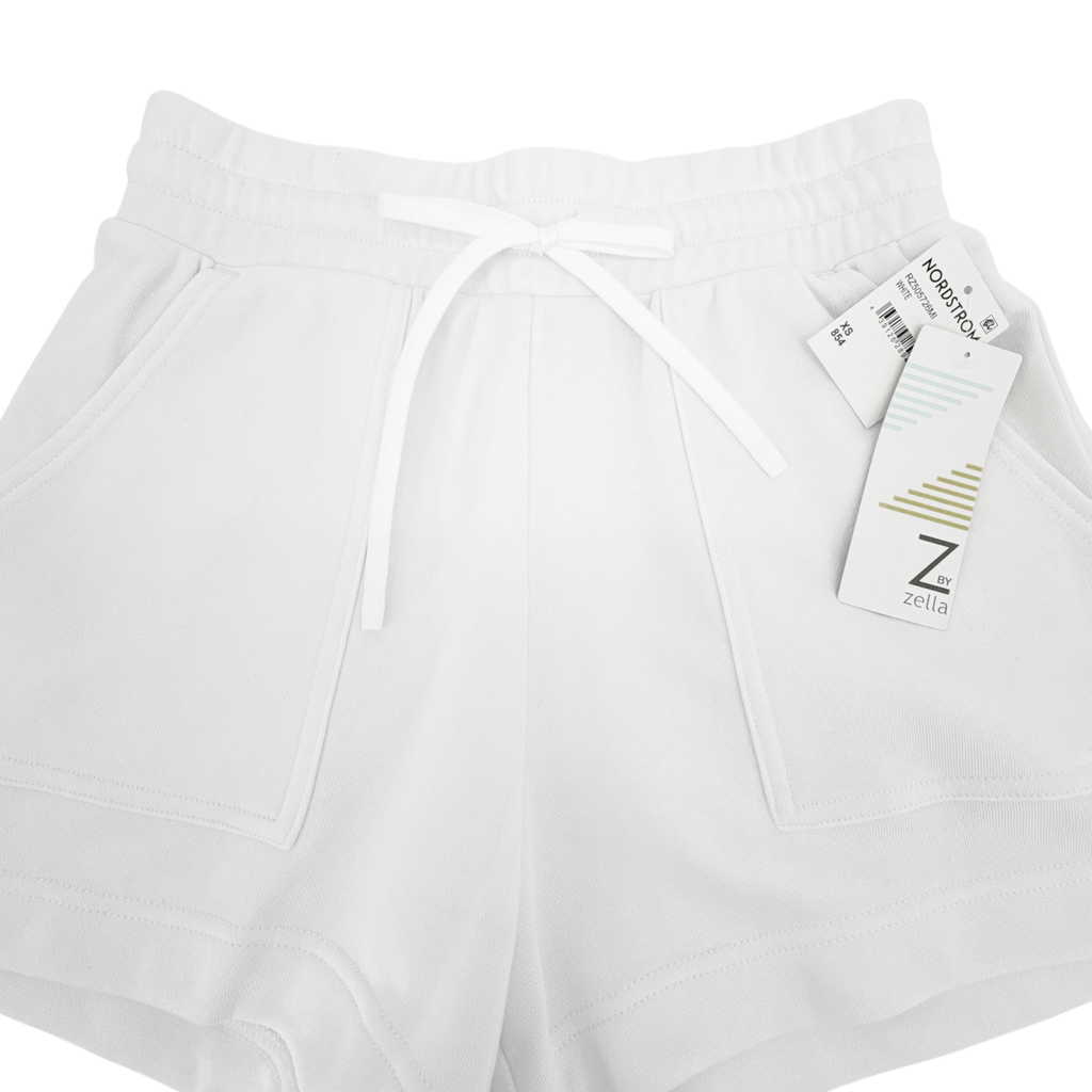 Z by ZELLA Level Up Terry Shorts in White XS Z by Zella