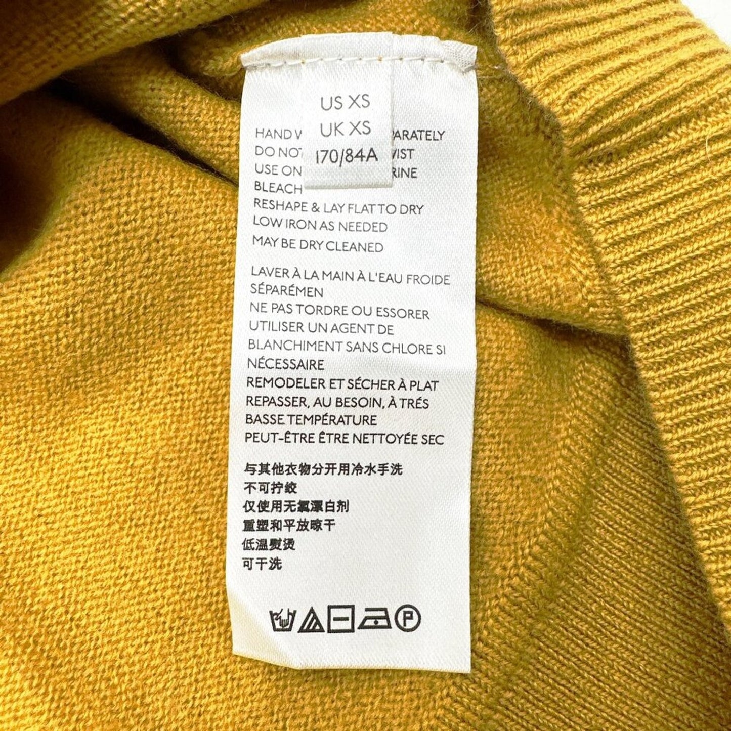 ANTHROPOLOGIE Araminta Pullover Sweater in Mustard Yellow XS