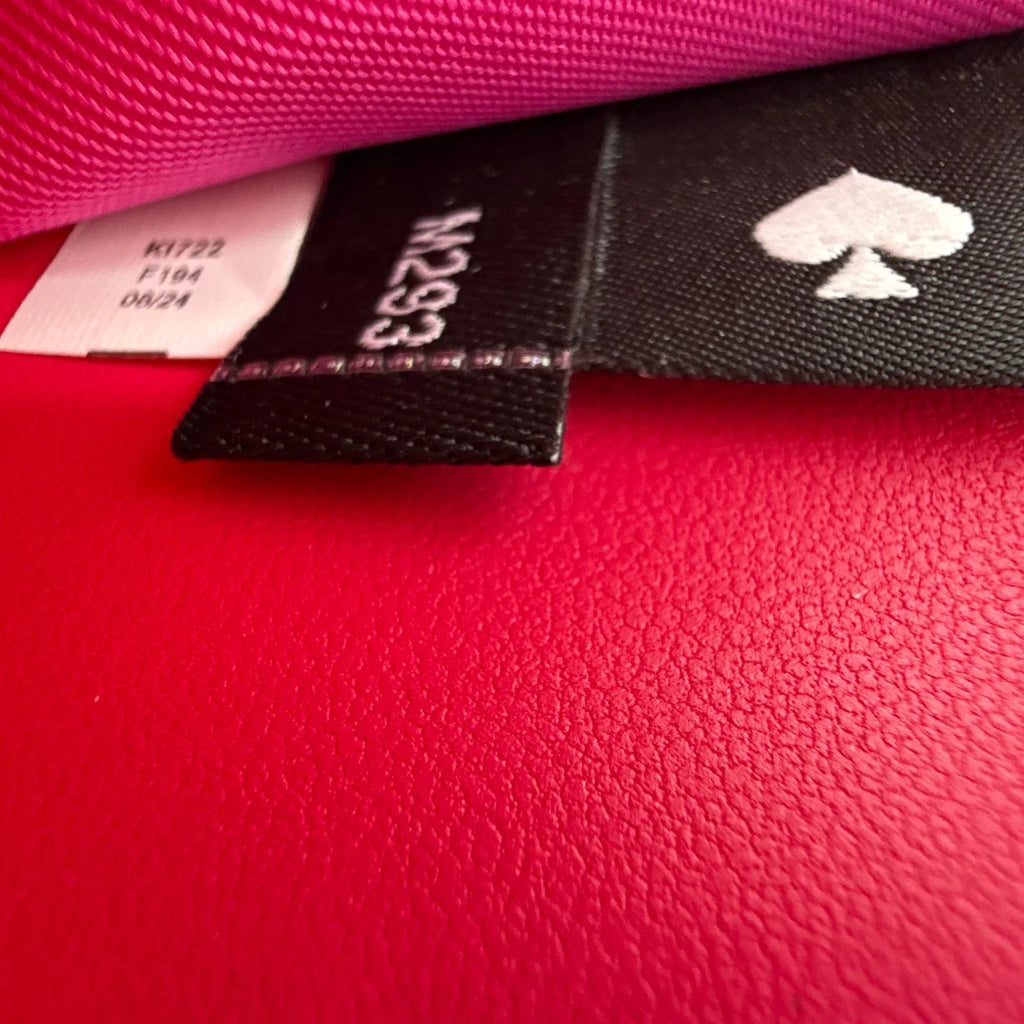 KATE SPADE New York Natasha Metallic Leather Chain Compact Wristlet Bikini Pink - flyKAMP